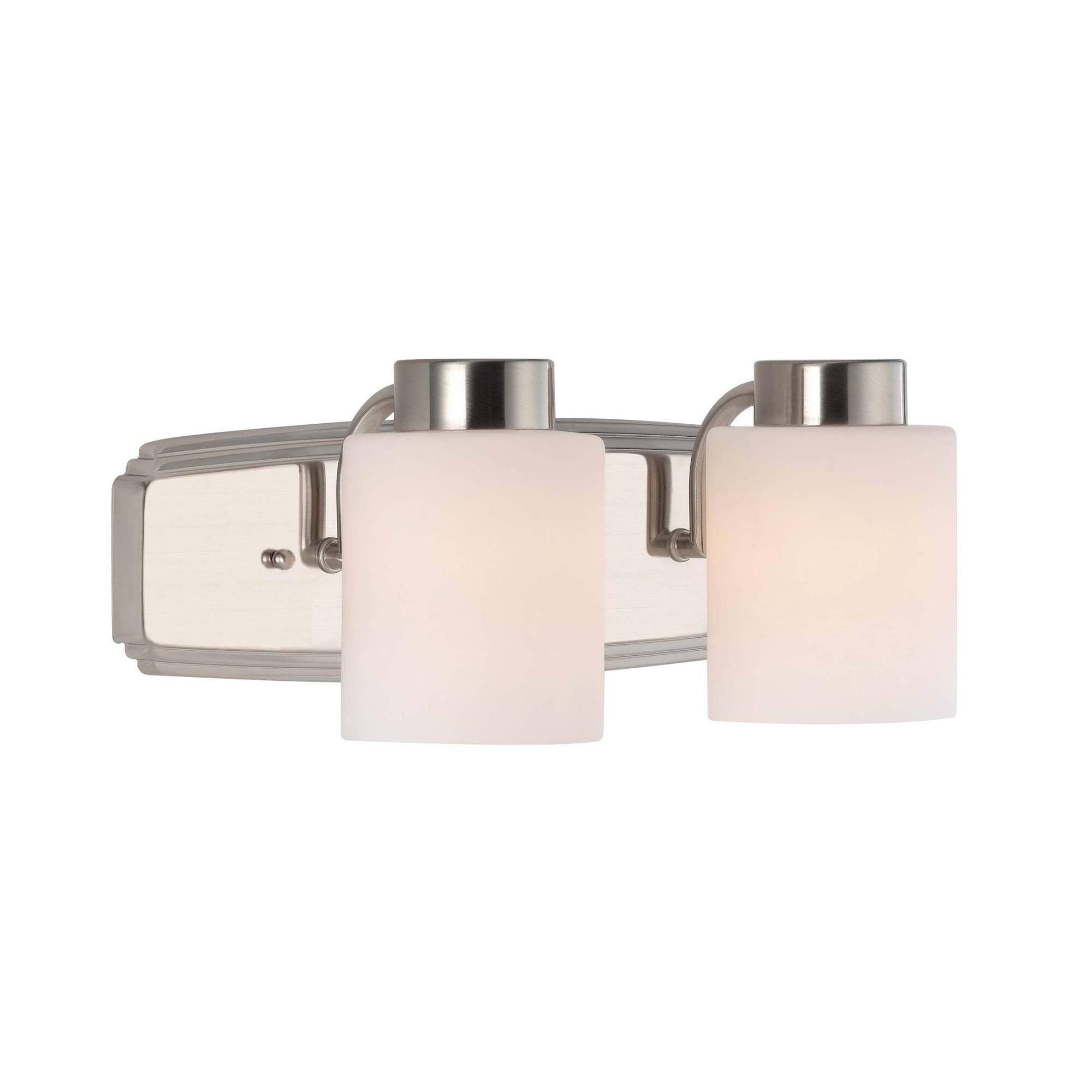 Shown in Satin Nickel finish and Satin White glass