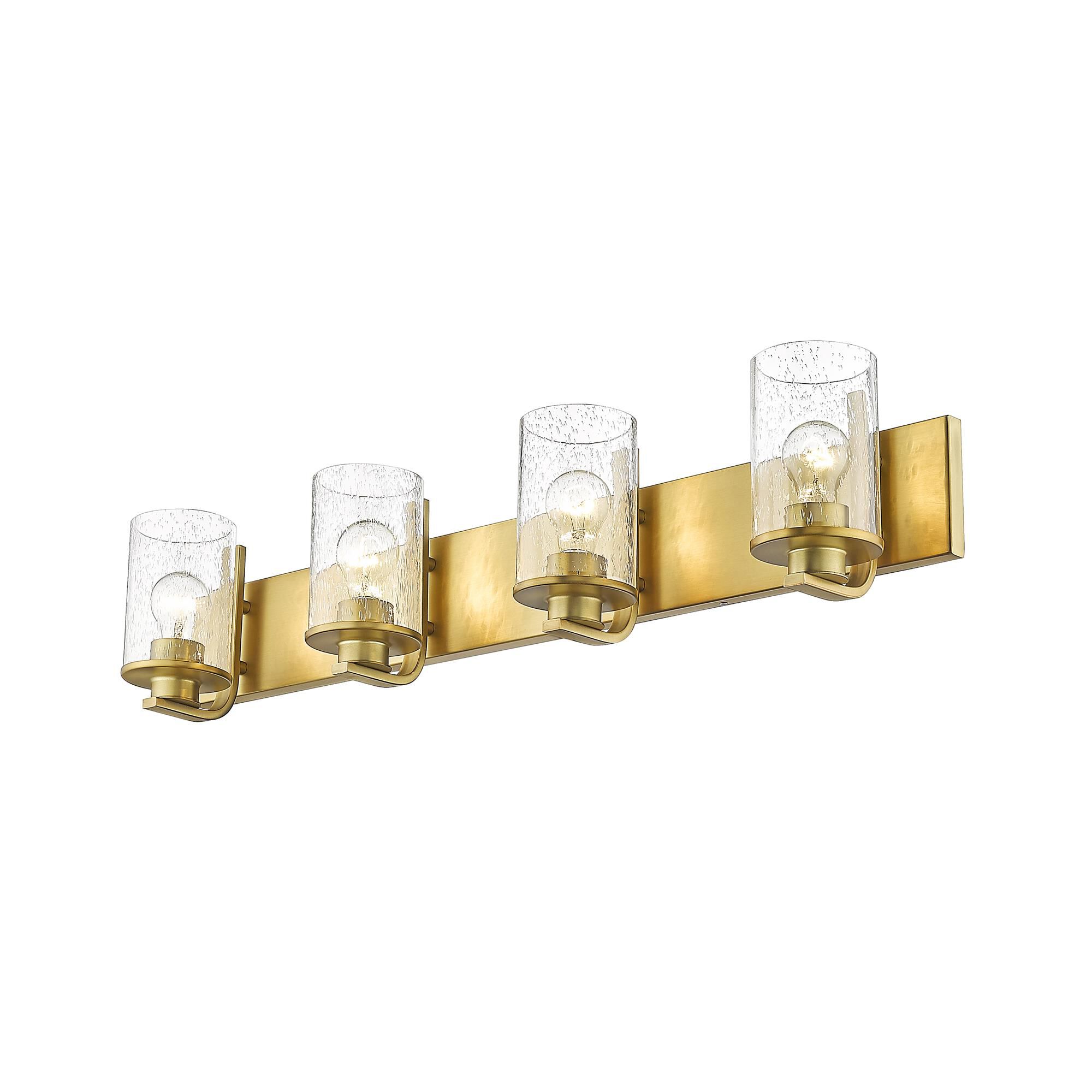 Shown in Olde Brass finish and Glass shade