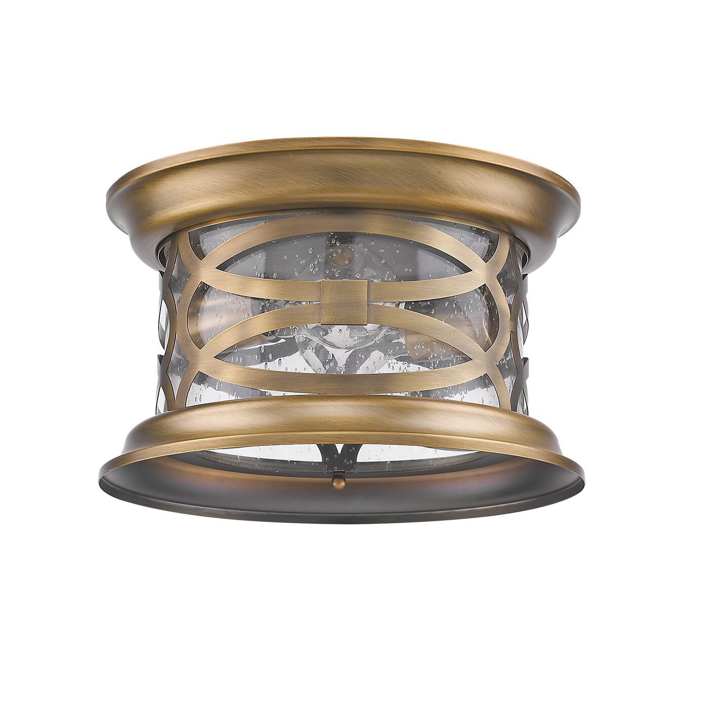 Shown in Antique Brass finish and Clear glass and Clear Seeded Glass shade