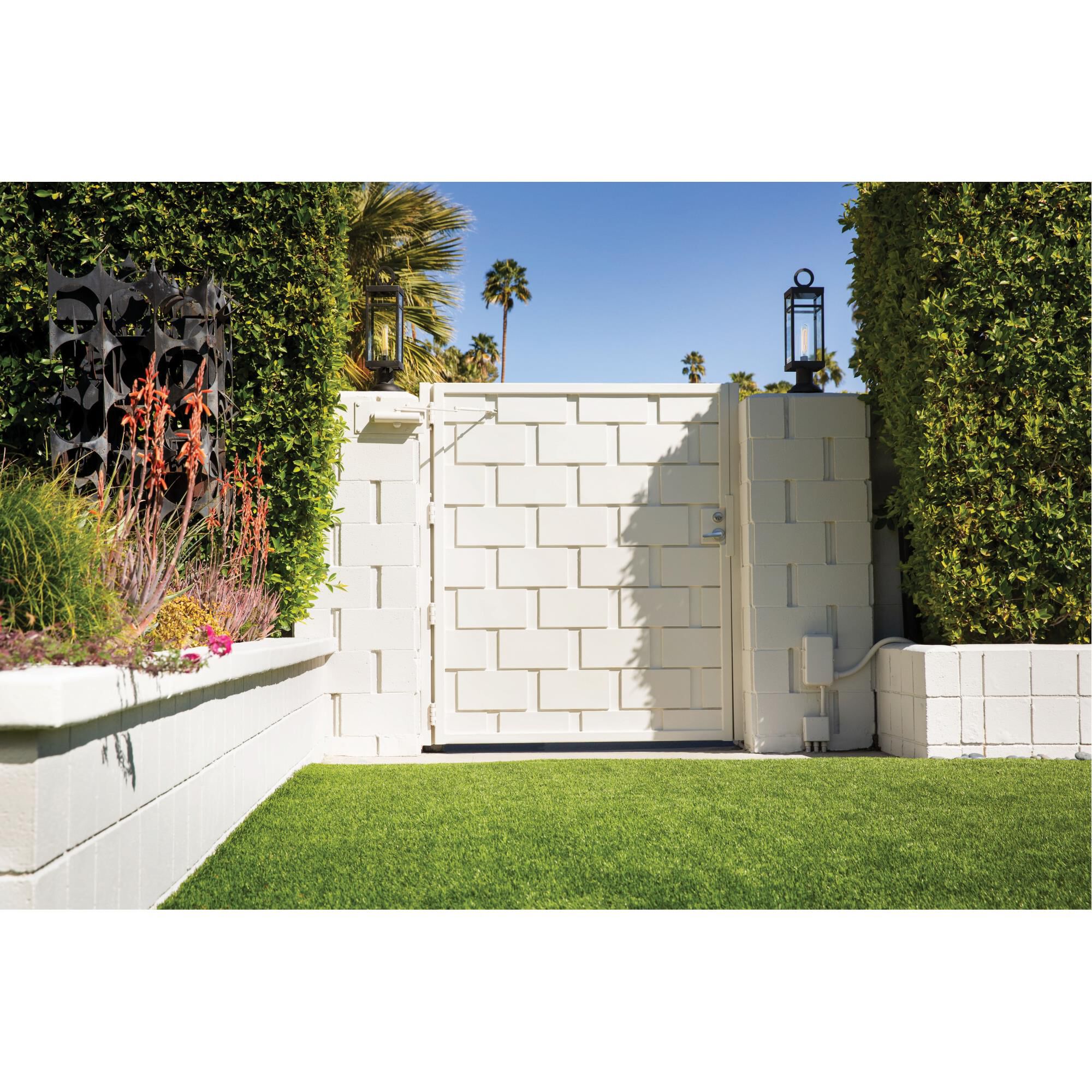 Shown in Aged Zinc finish and Clear glass and 12 Volt accent