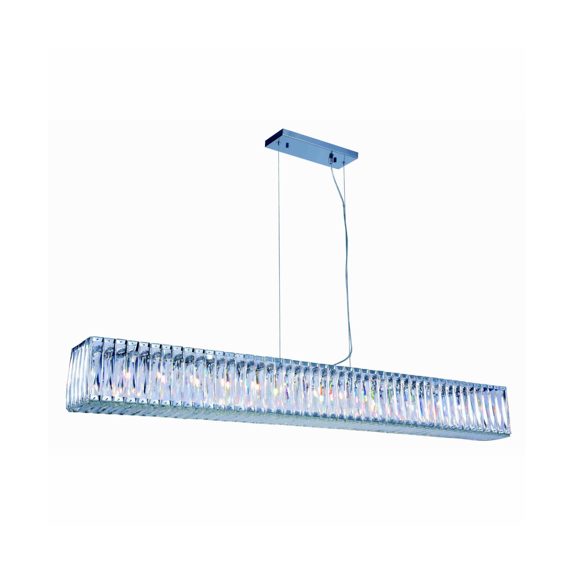 Cuvette 60 Inch 14 Light Linear Suspension Light by Elegant Lighting