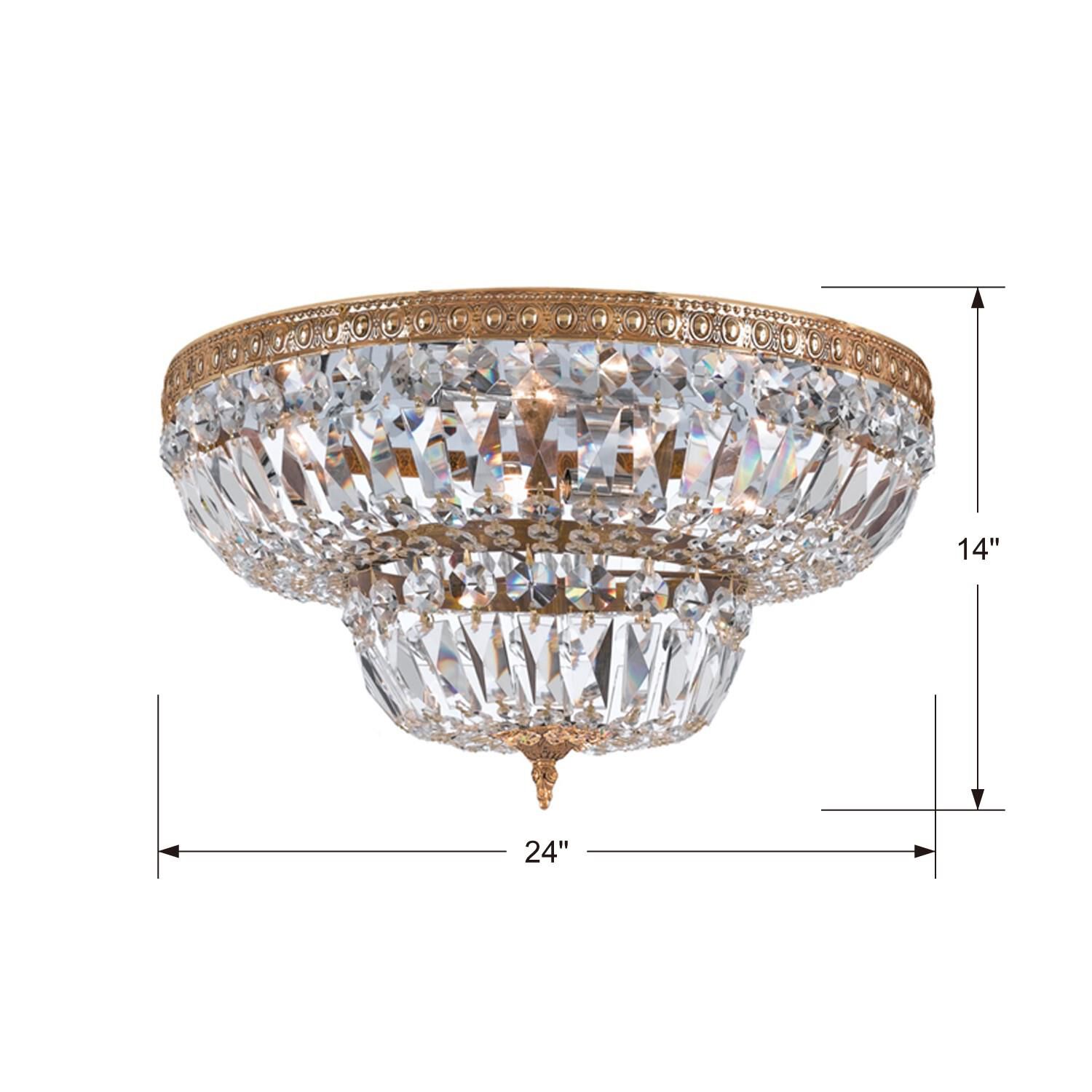 Ceiling Mount 24 Inch 6 Light Semi Flush Mount by Crystorama