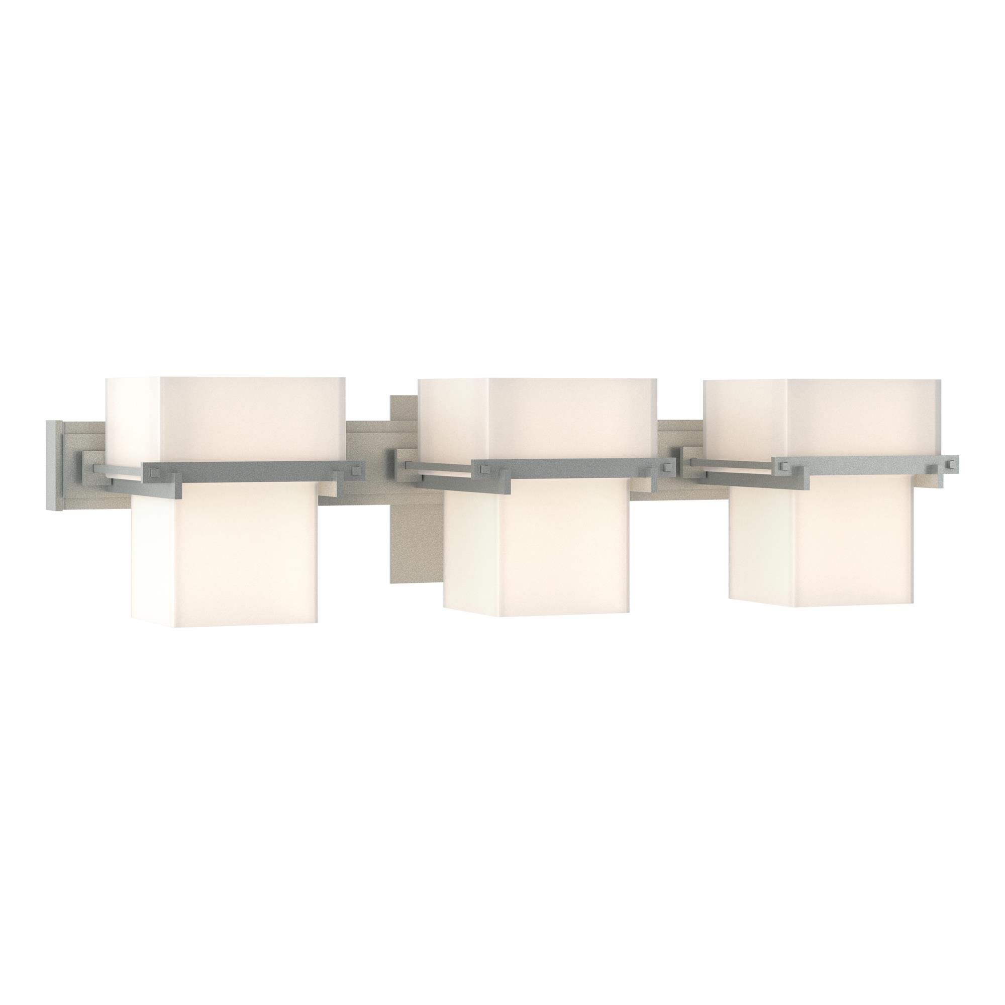 Shown in Vintage Platinum finish and Opal  glass
