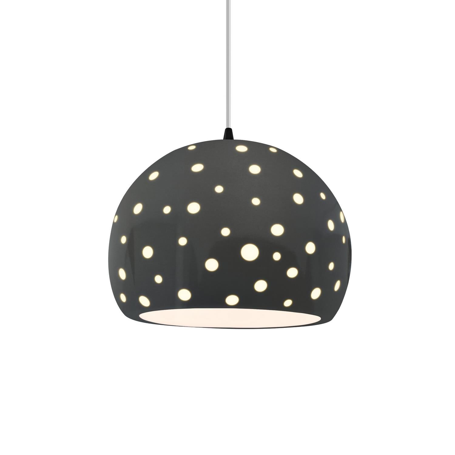 Shown in Matte Black finish and Gloss Grey shade