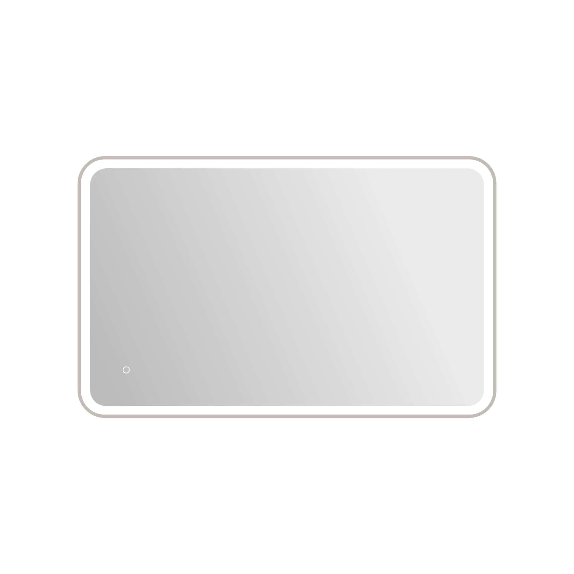 Harmoni 48 Inch Rectangular LED Lighted Mirror by Elegant Decor