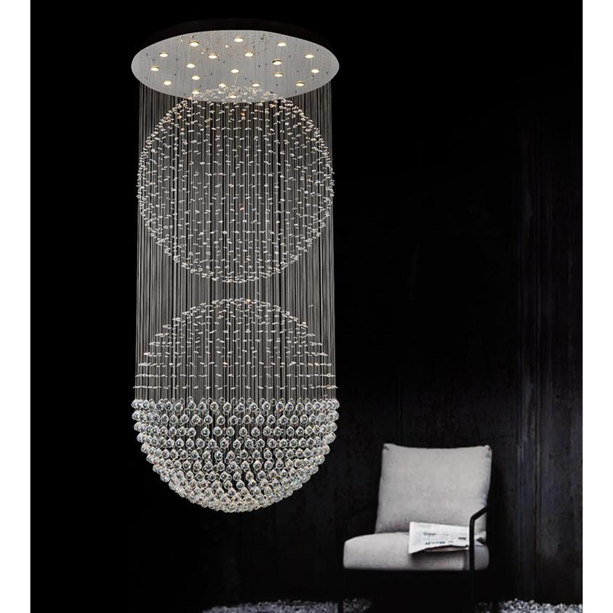 Shown in Chrome finish and K9 Clear crystal