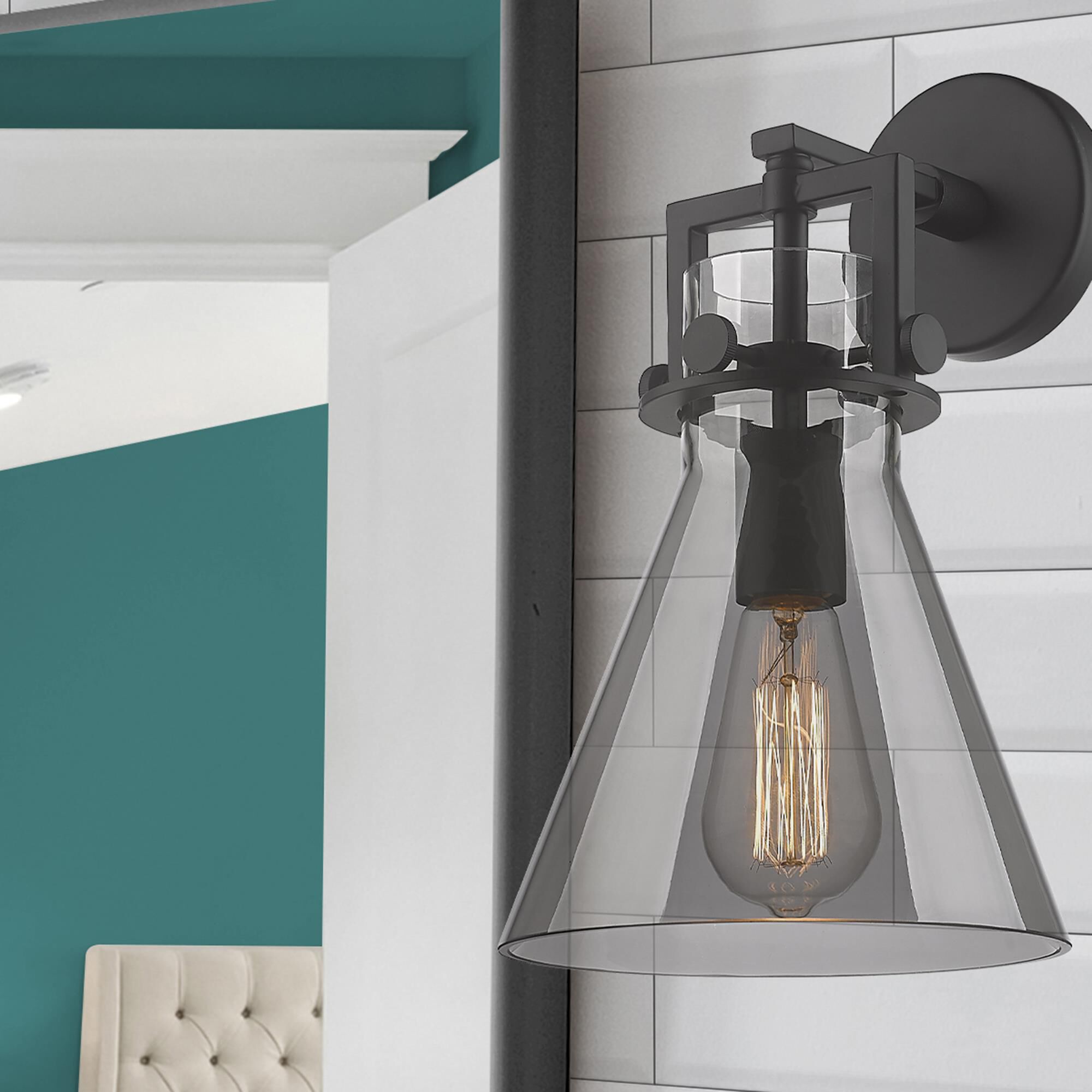 Shown in Matte Black finish and Plated Smoke glass