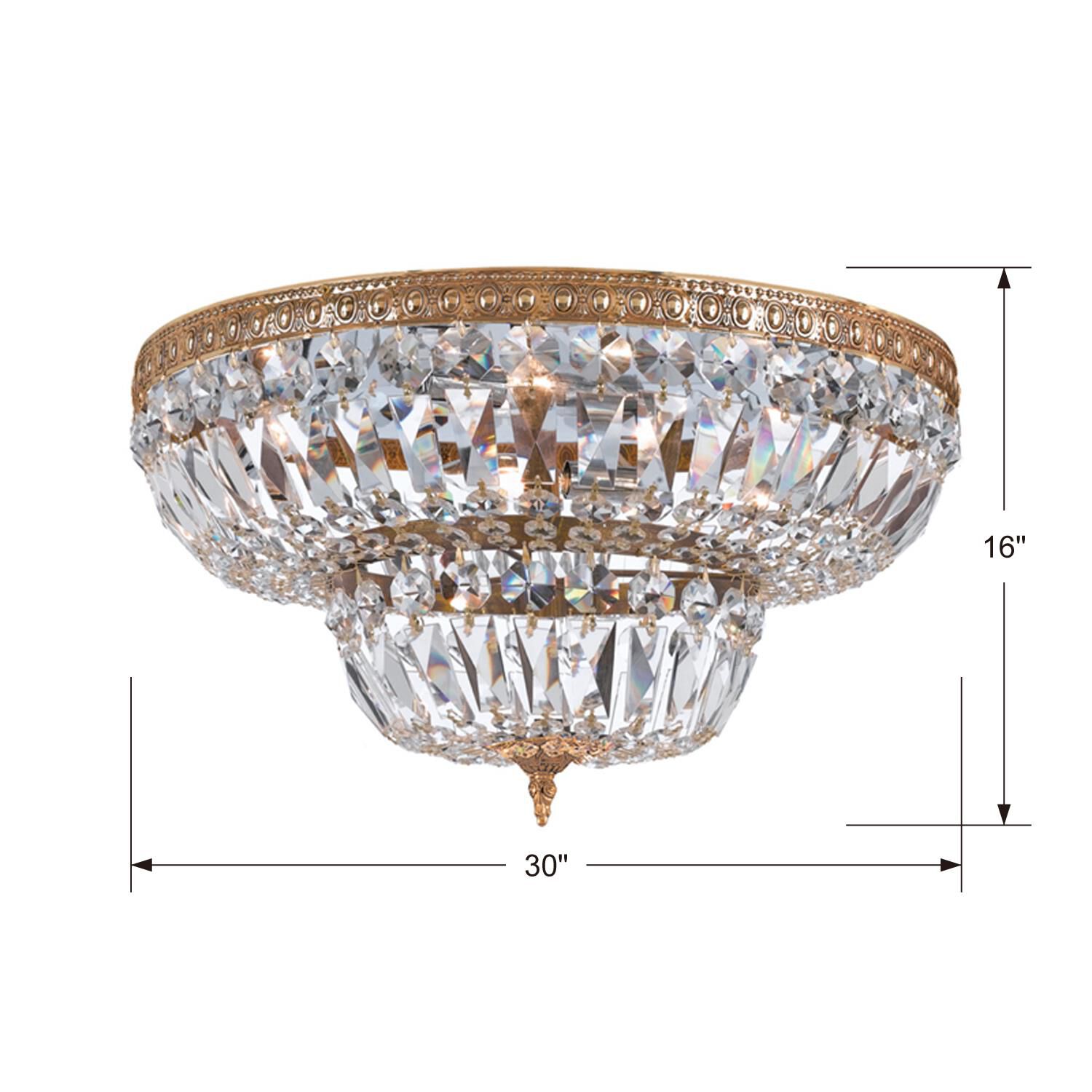 Ceiling Mount 30 Inch 8 Light Semi Flush Mount by Crystorama