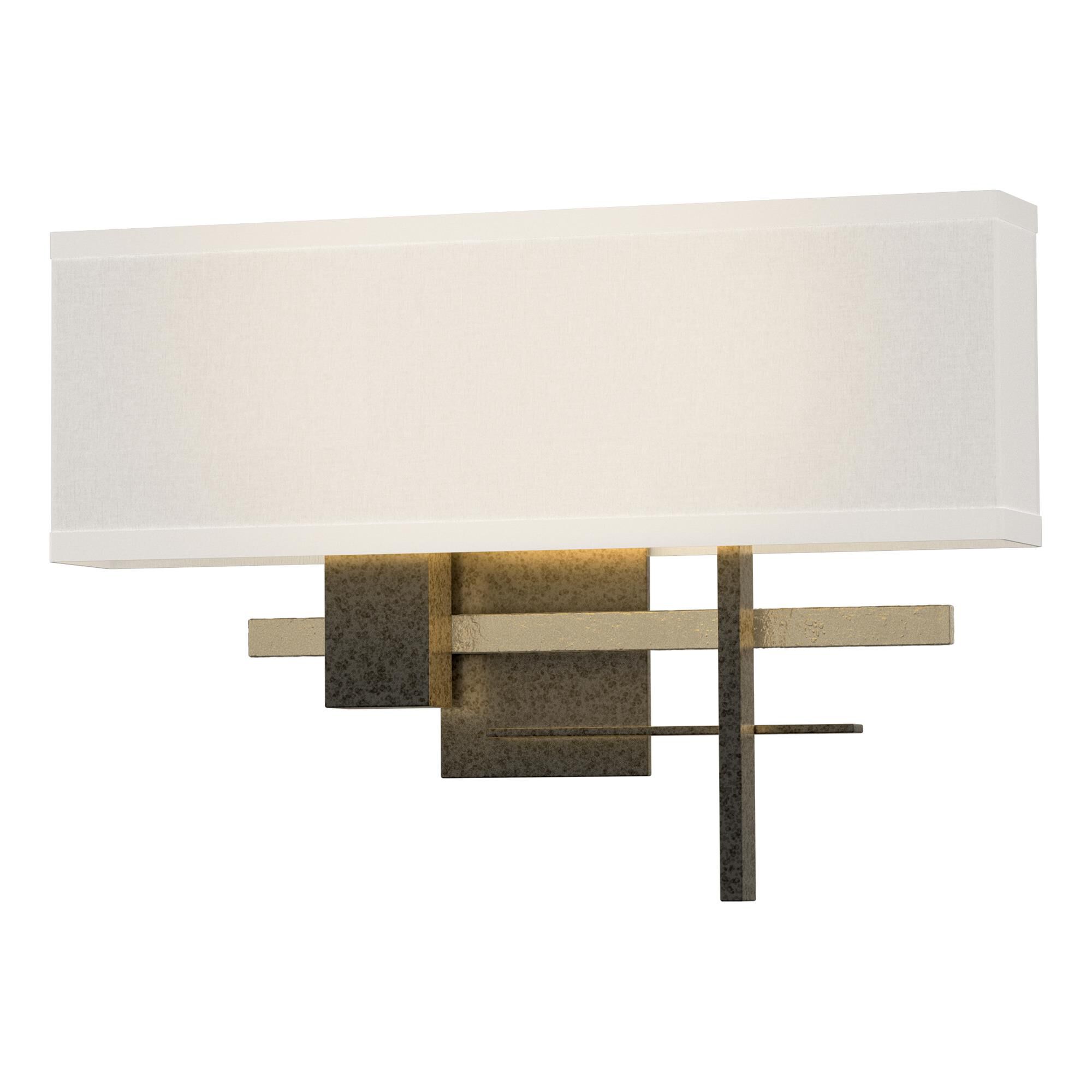 Shown in Natural Iron finish and No Shade shade and Soft Gold accent