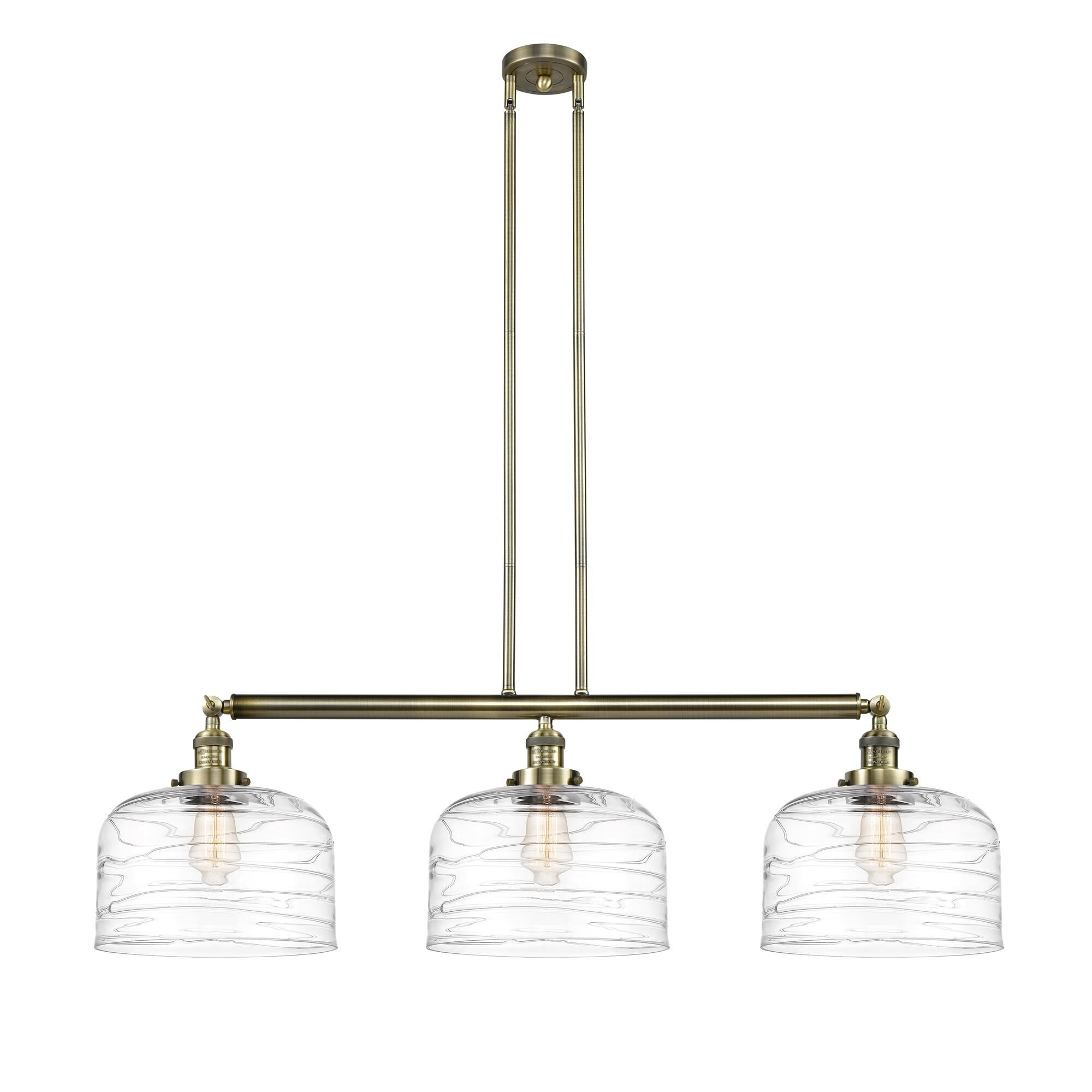 Bruno Marashlian X-Large Bell 42 Inch 3 Light Linear Suspension Light by Innovations Lighting
