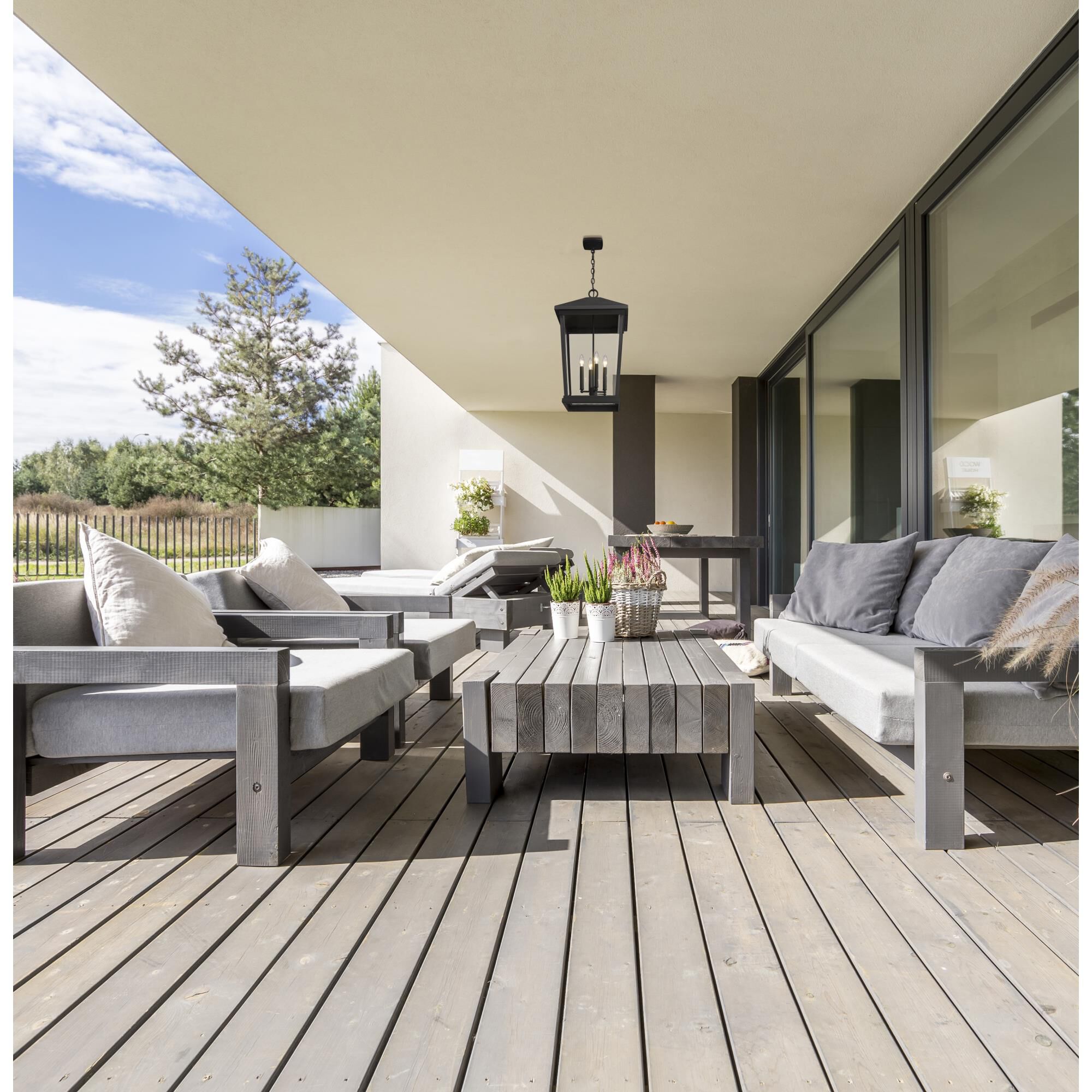 Beacon 16 Inch 4 Light Outdoor Flush Mount by Z-Lite