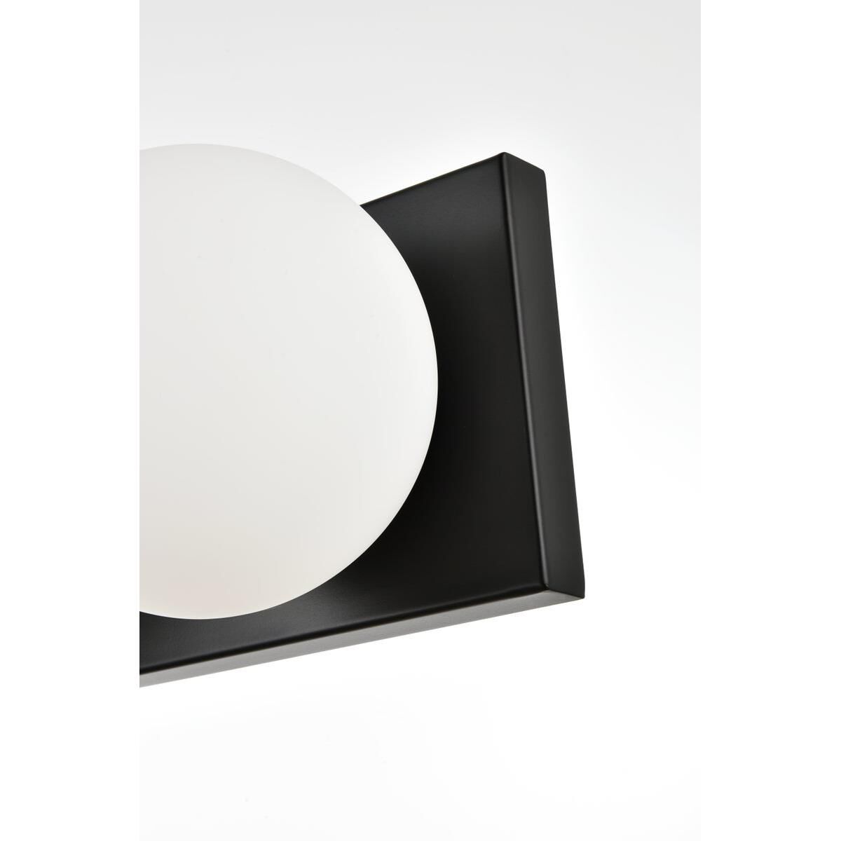 Shown in Black  finish and Frosted White glass