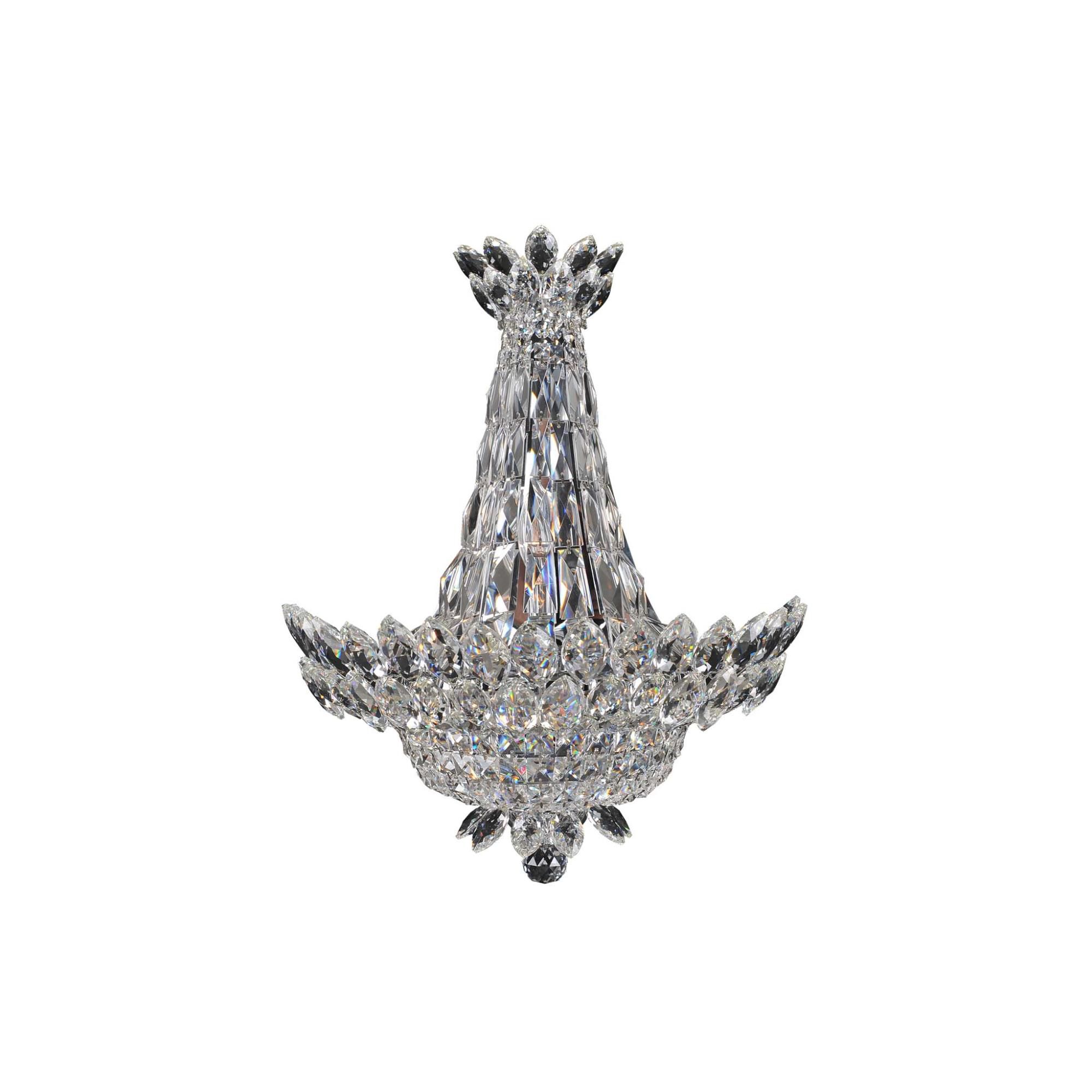 Shown in Chrome finish and Firenze Clear crystal