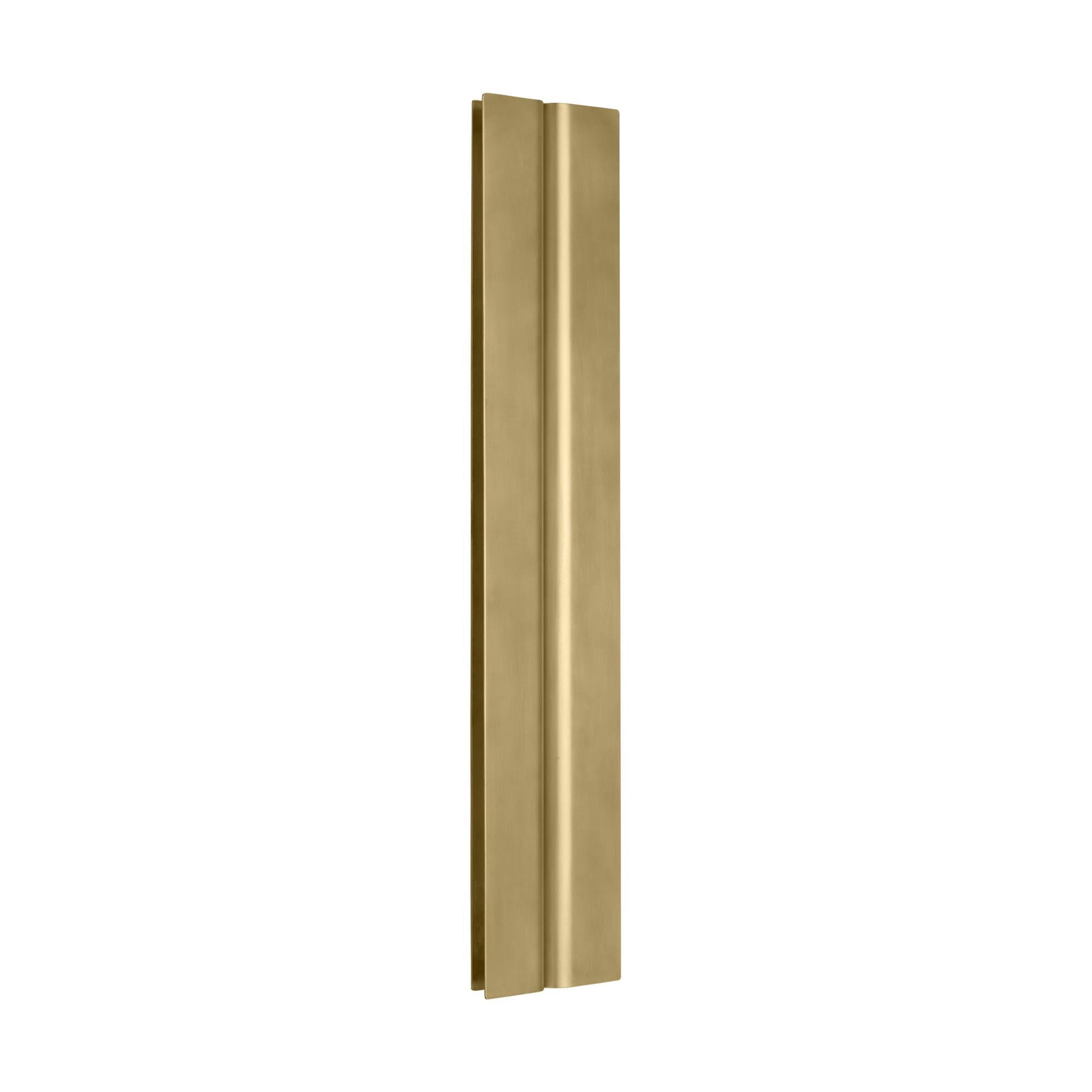 Shown in Hand-Rubbed Antique Brass finish and Brass shade