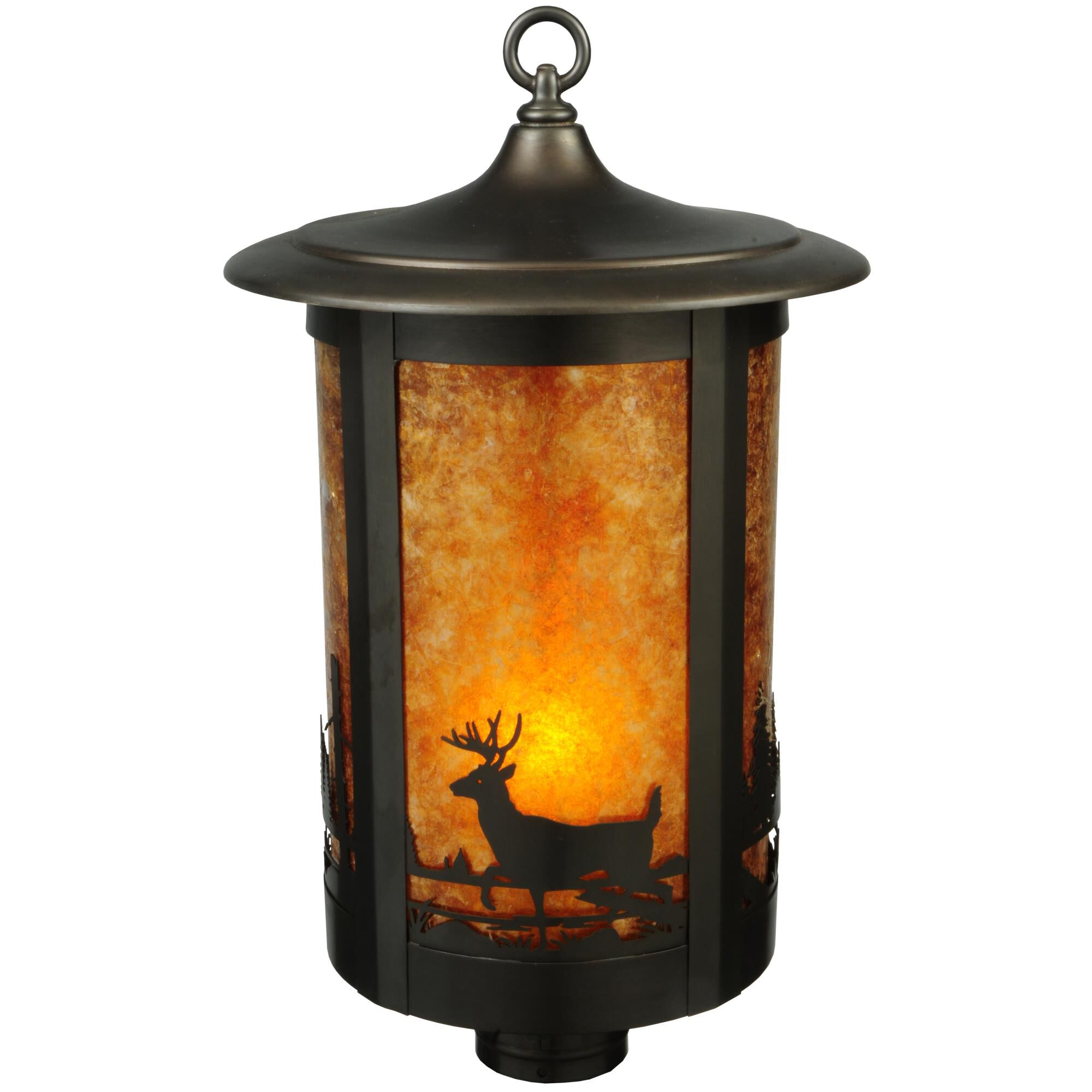 Fulton Deer Creek 18 Inch Tall 1 Light Outdoor Post Lamp by Meyda Lighting