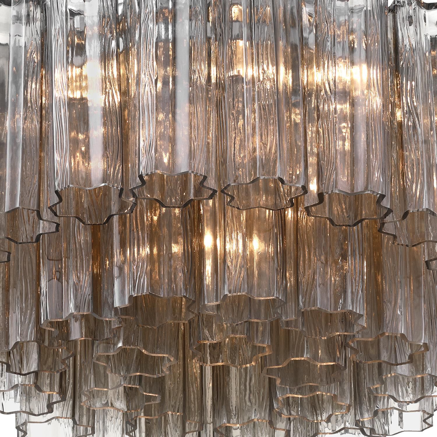 Shown in Polished Chrome finish and Tronchi Smoke glass