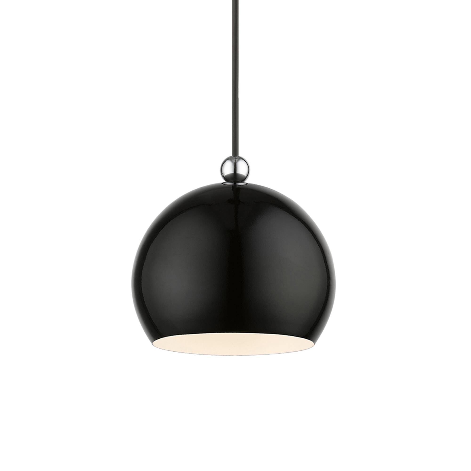 Shown in Shiny Black with Polished Chrome Accents finish and Shiny Black Steel With Shiny White Inside shade