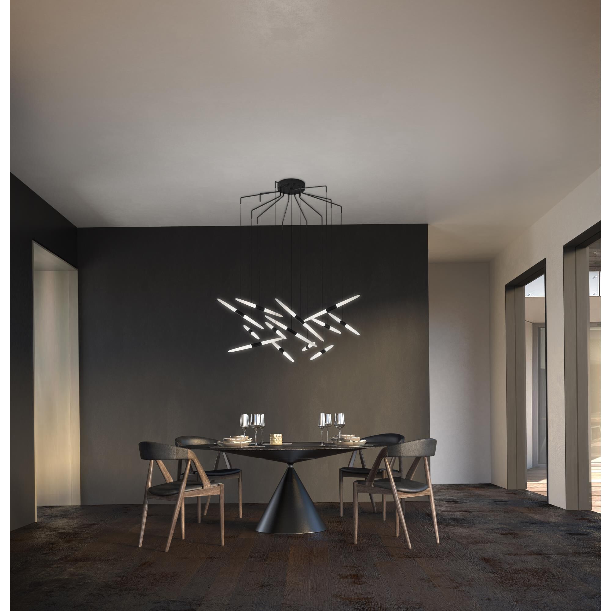 Ballet 27 Inch Multi Light Pendant by SONNEMAN