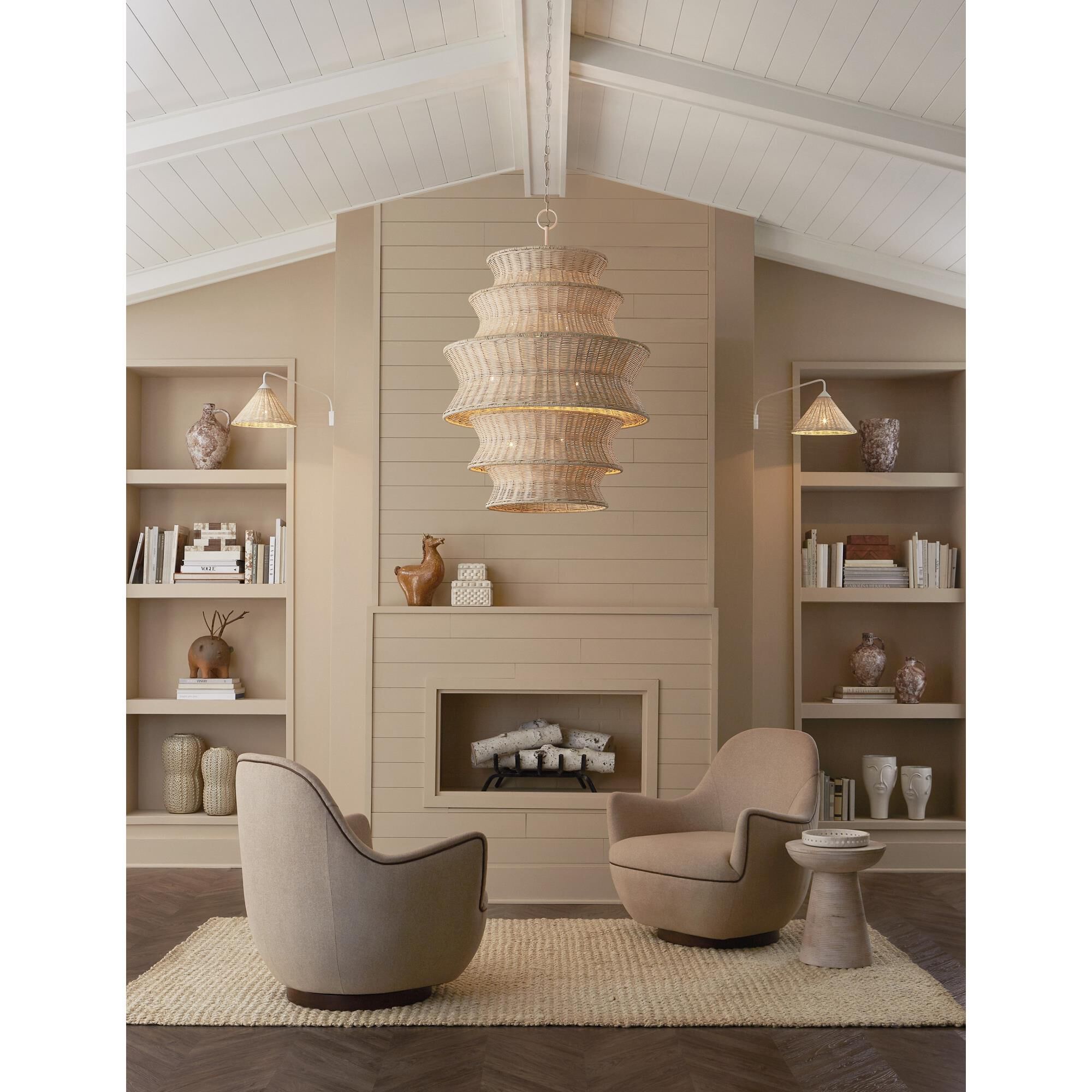 Basket Wall Swing Lamp by Currey and Company