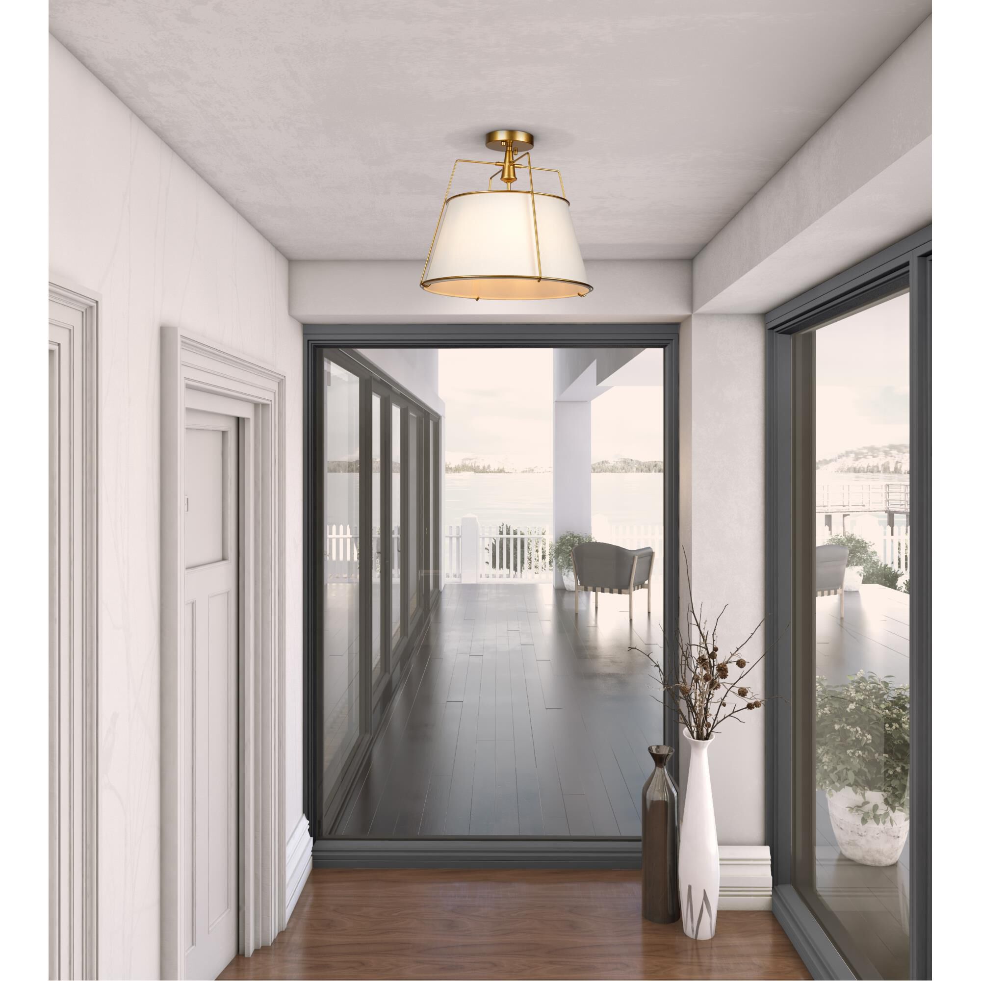 Steven Sabados (S&C) Pullman Semi Flush Mount by Artcraft