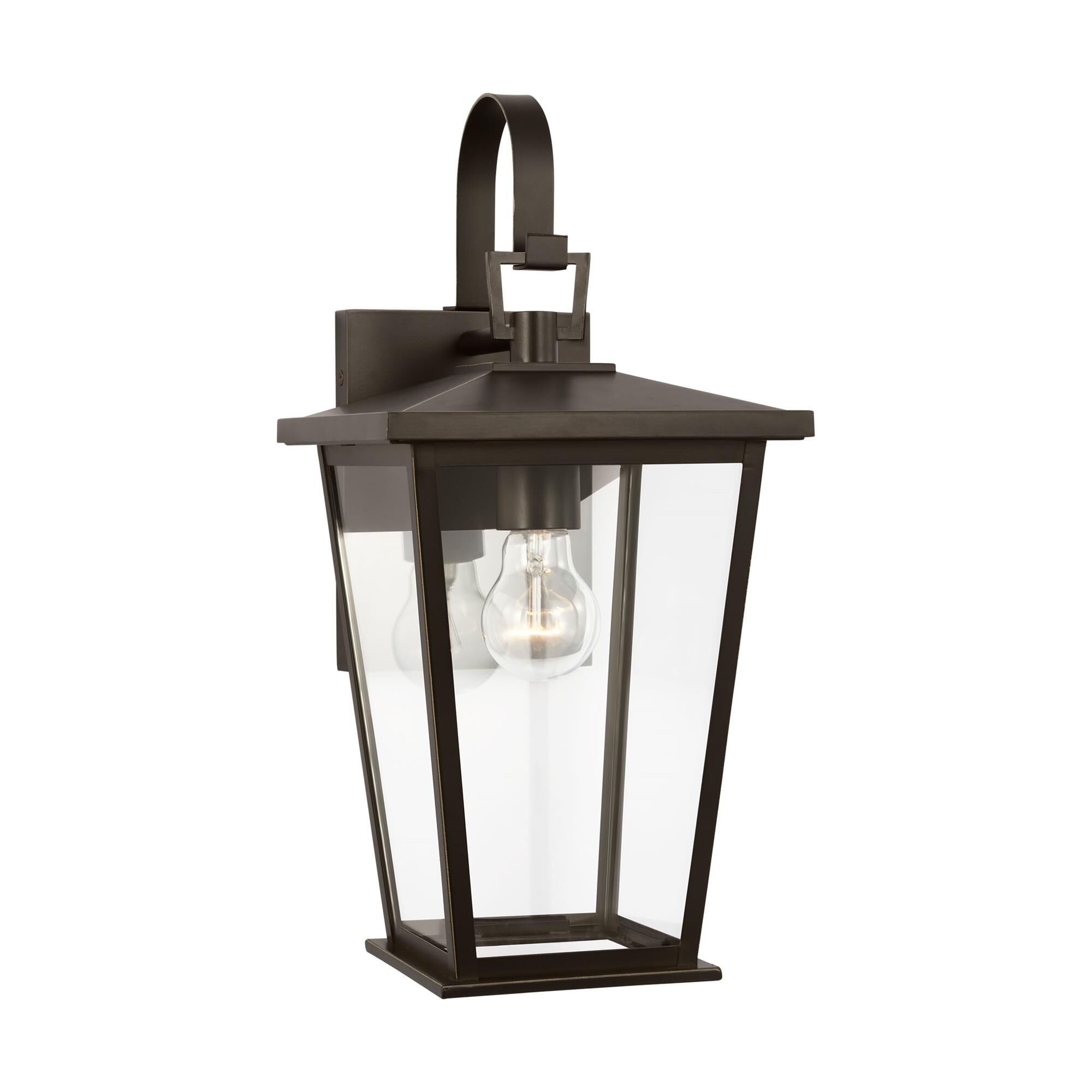Shown in Antique Bronze finish and Clear Panels glass