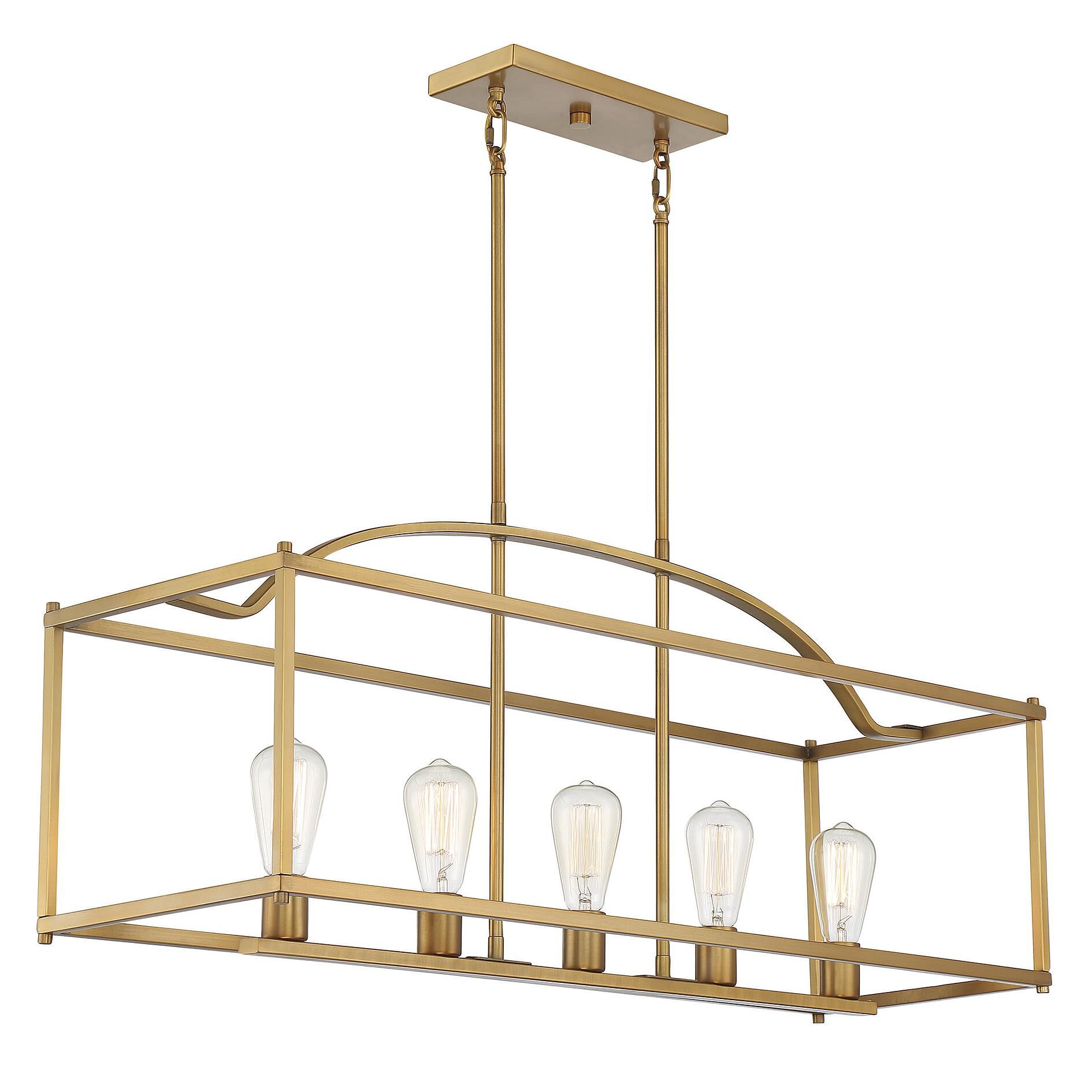 Palladian 38 Inch 5 Light Linear Suspension Light by Savoy House