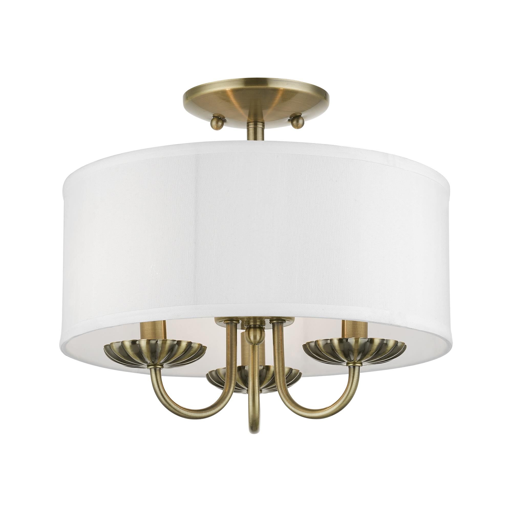 Brookdale 3 Light Semi Flush Mount by Livex Lighting