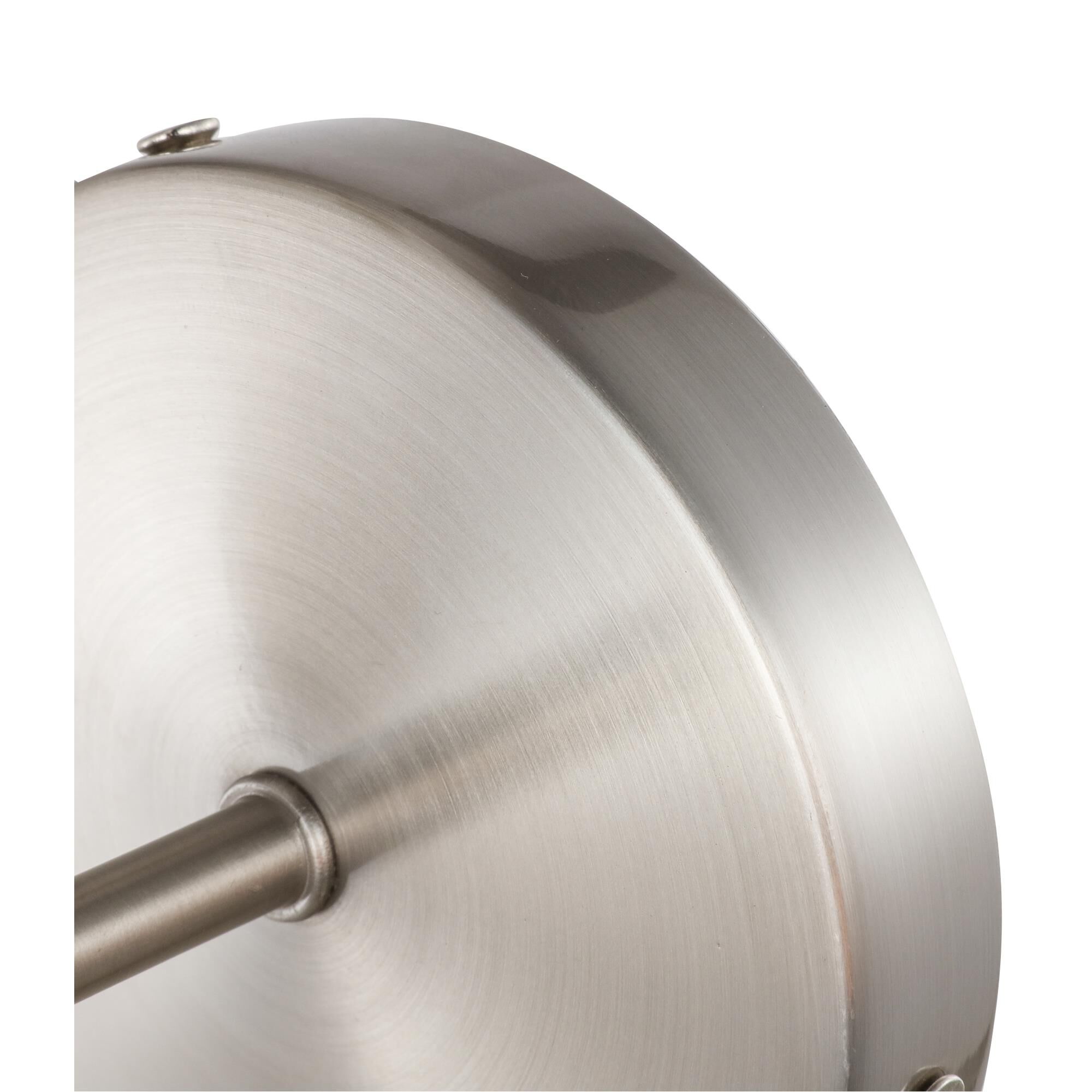 Shown in Burnished Nickel finish and White Fabric shade