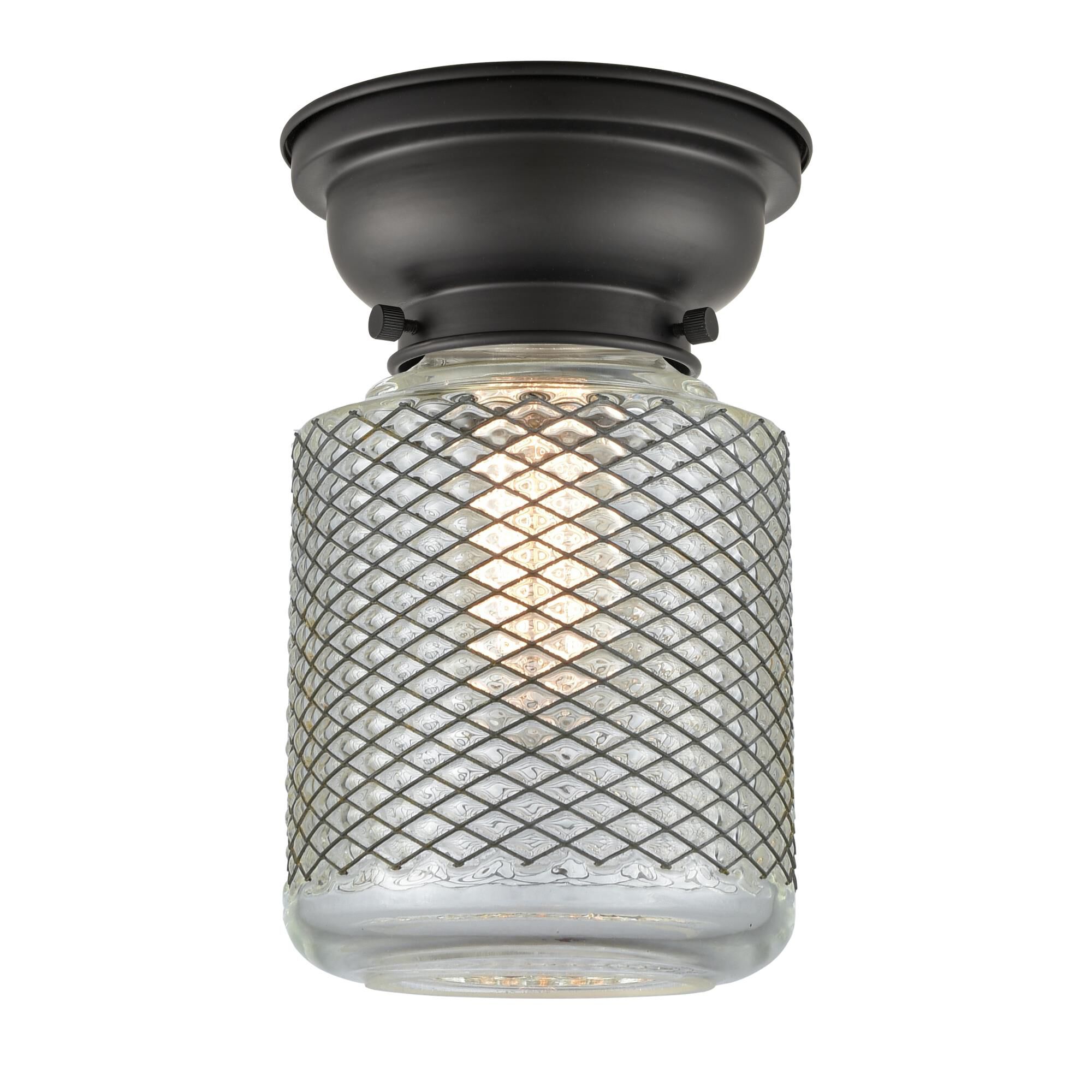 Shown in Matte Black finish and Cylinder glass and Glass shade