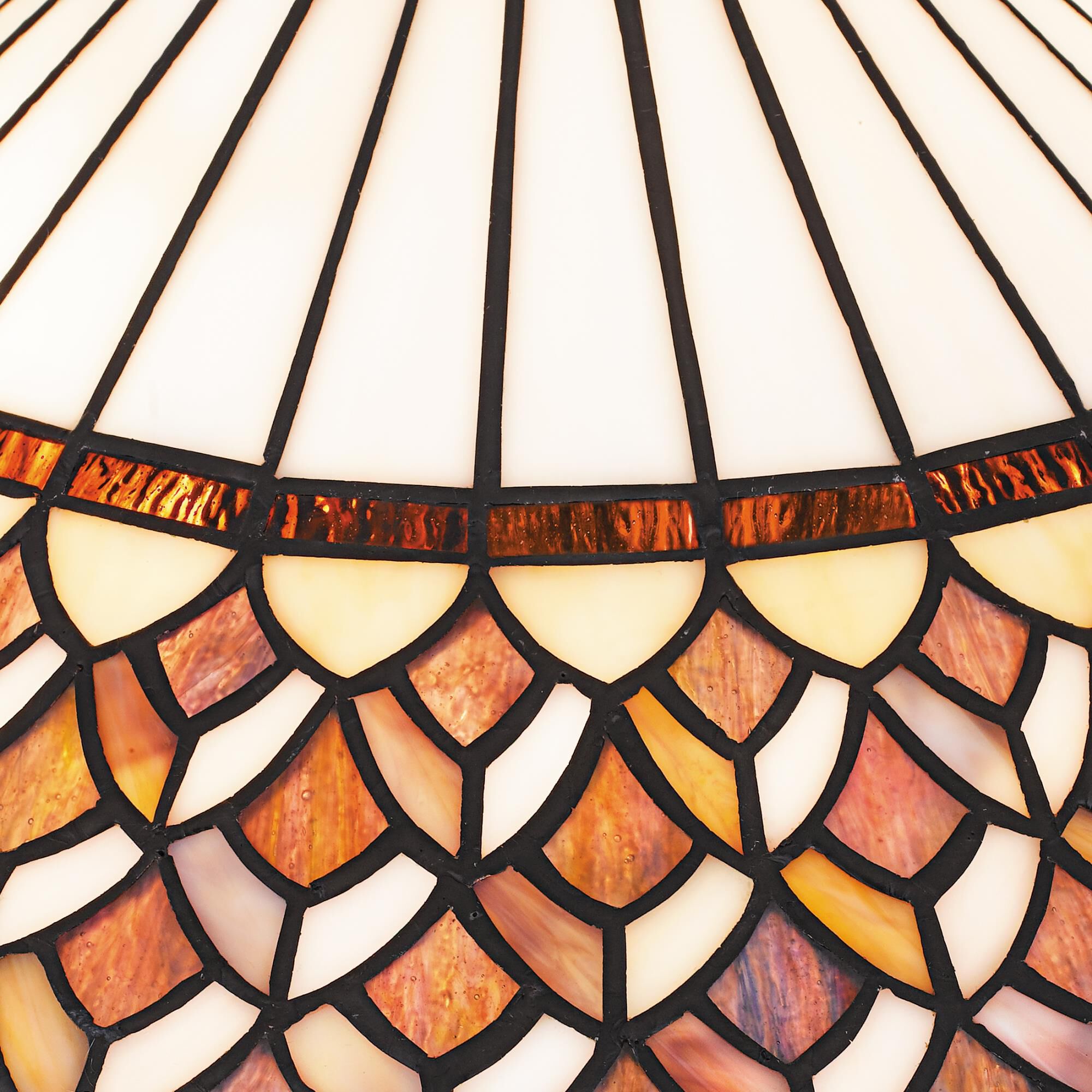 Shown in Matte Black finish and Multicolor Art Glass shade