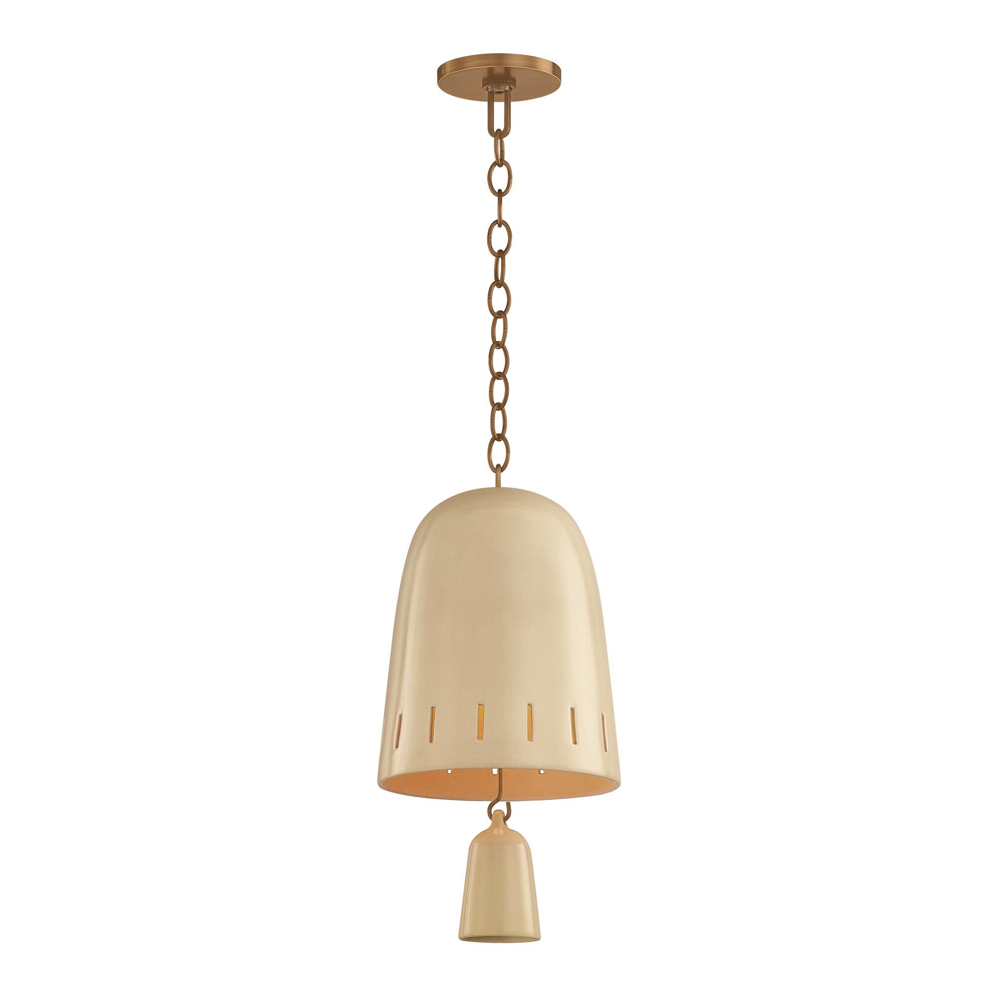 Shown in Patina Brass and Ceramic Ivory Crackle finish and Ivory Crackle Ceramic shade