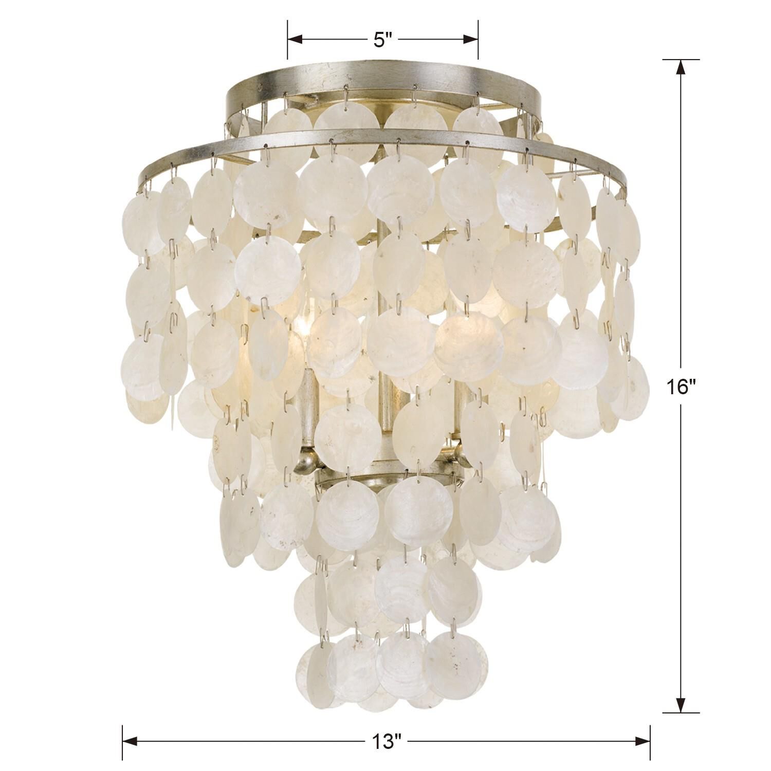 Brielle 13 Inch 3 Light Flush Mount by Crystorama
