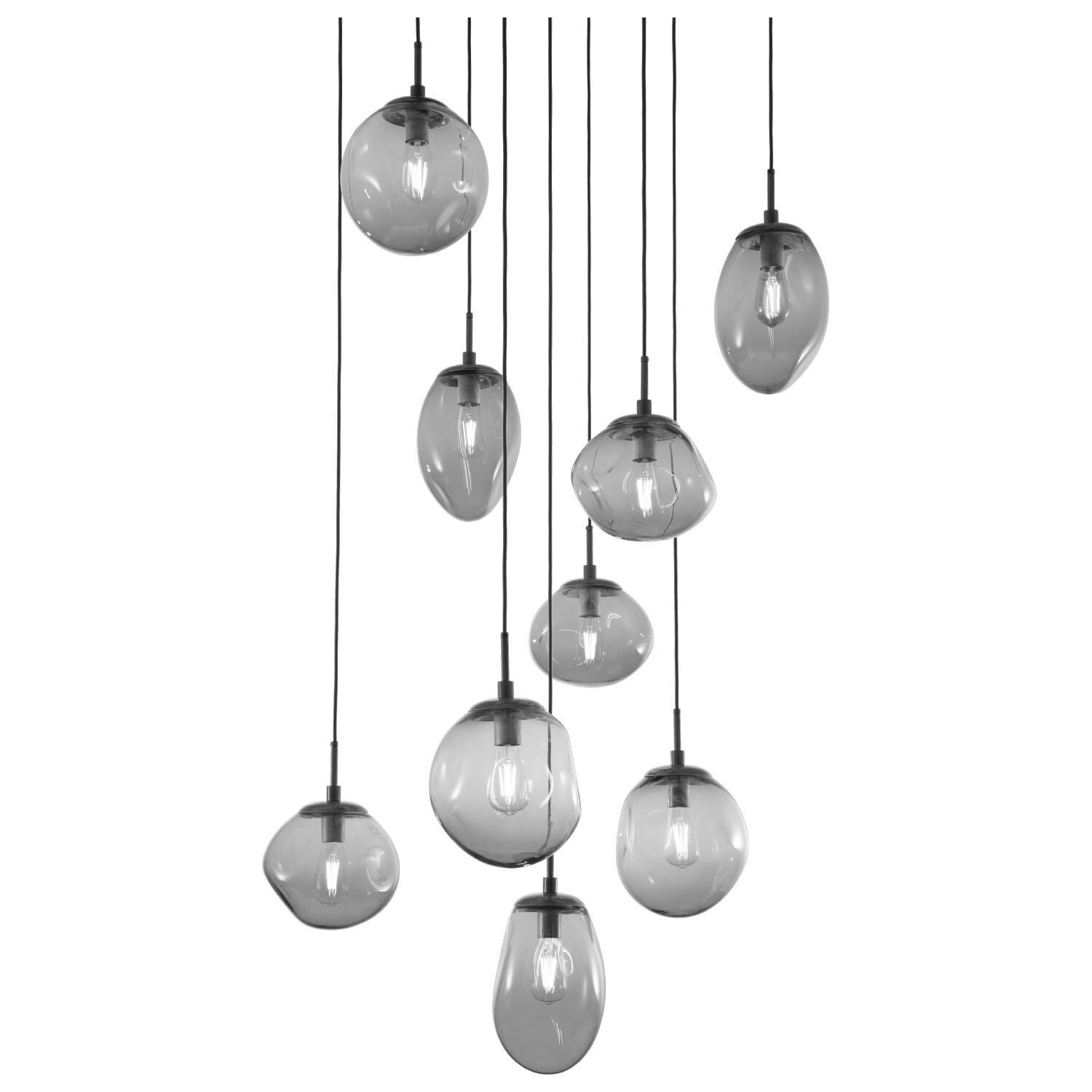 Levi Wilson Nebula 32 Inch 9 Light Multi Light Pendant by Hammerton Studio