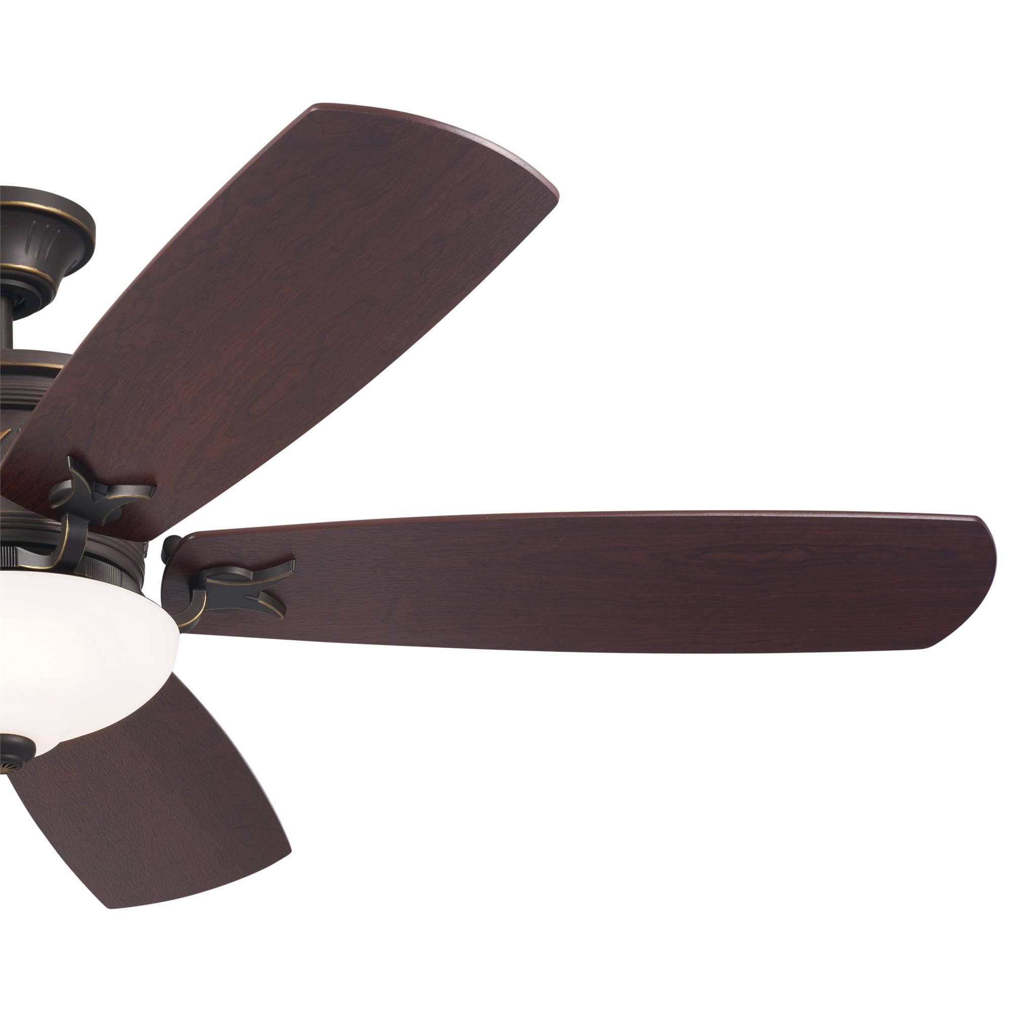 Shown in Olde Bronze with Gold Highlights finish and Frosted glass
