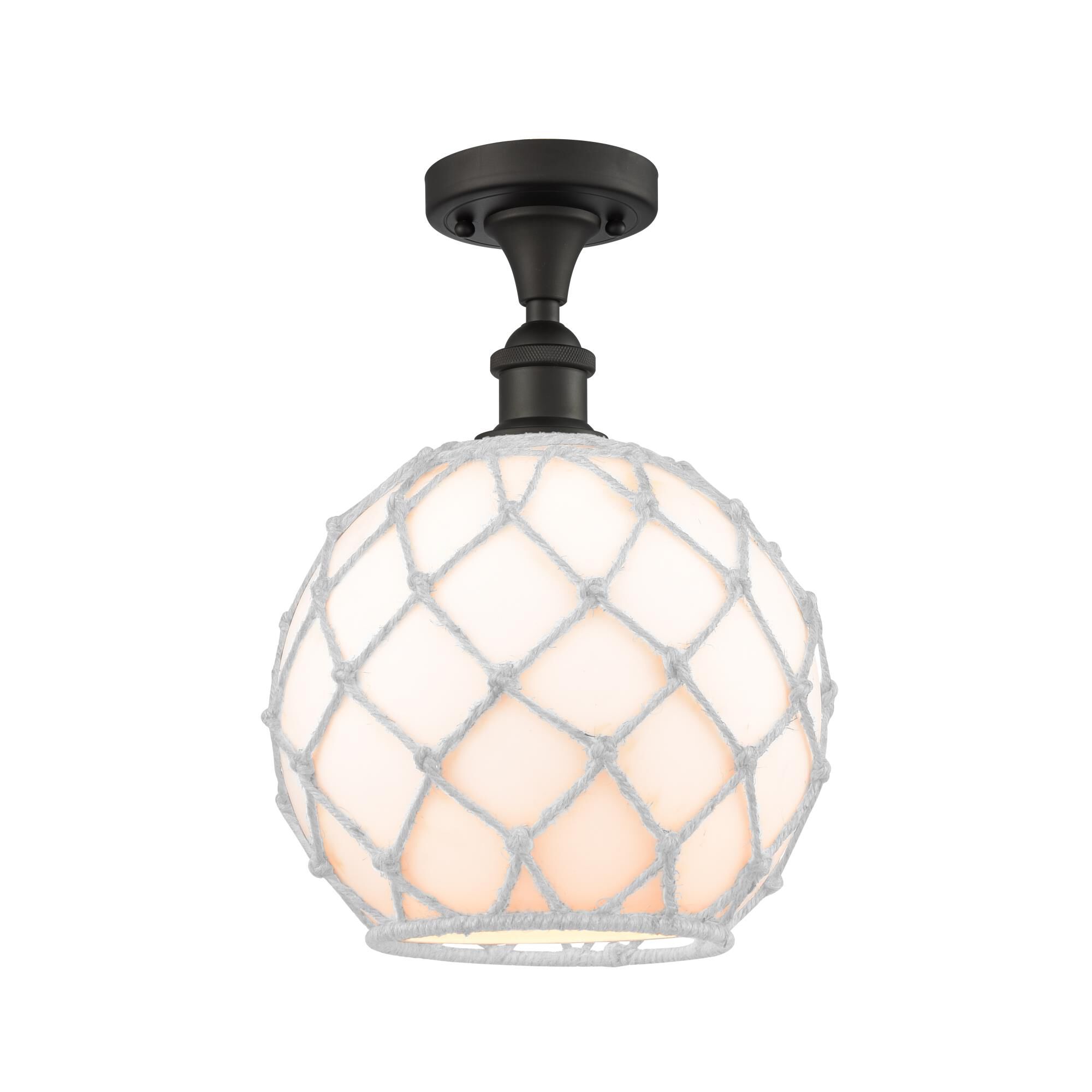 Bruno Marashlian Farmhouse Rope 10 Inch Semi Flush Mount by Innovations Lighting