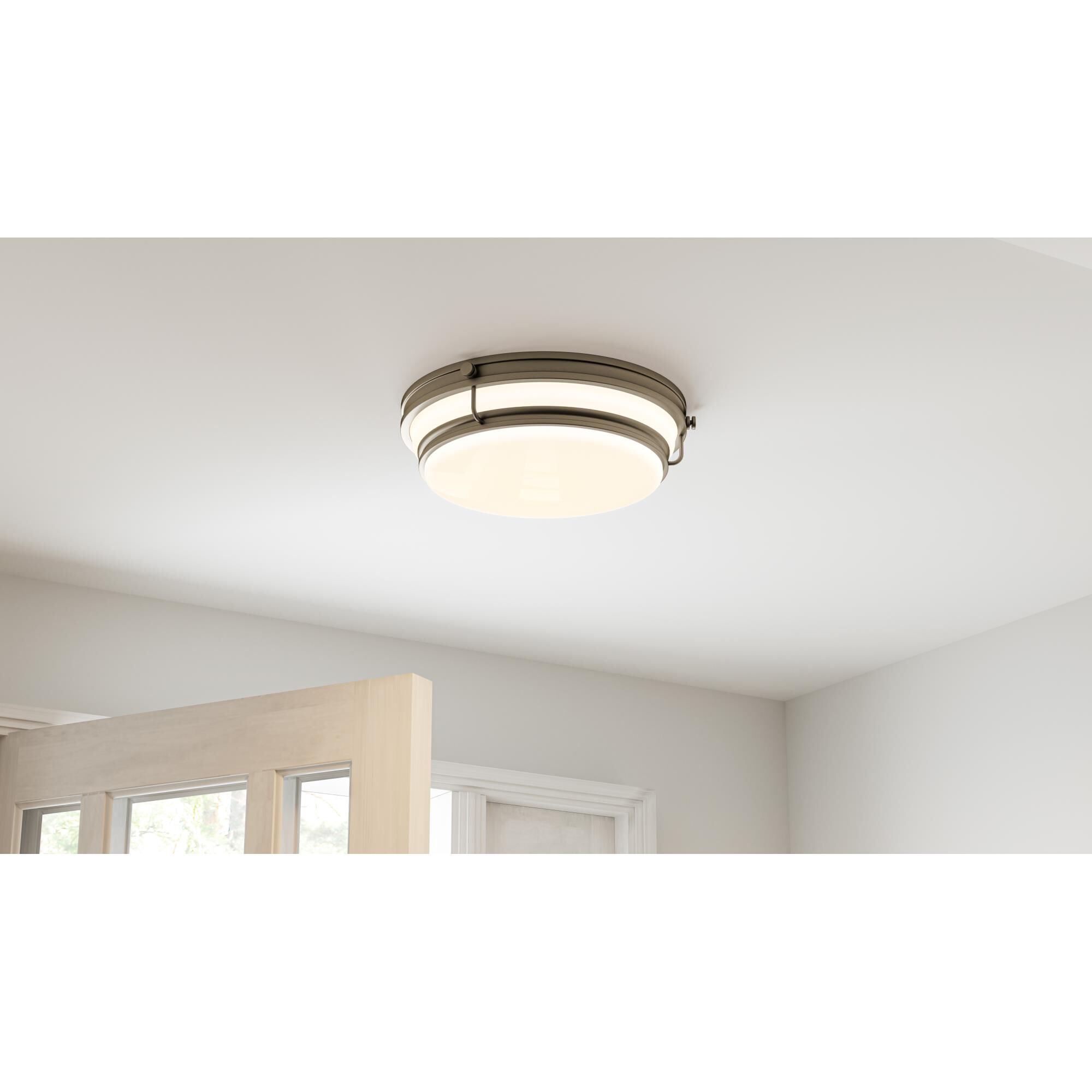 Shown in Antique Nickel finish and Opal Etched glass