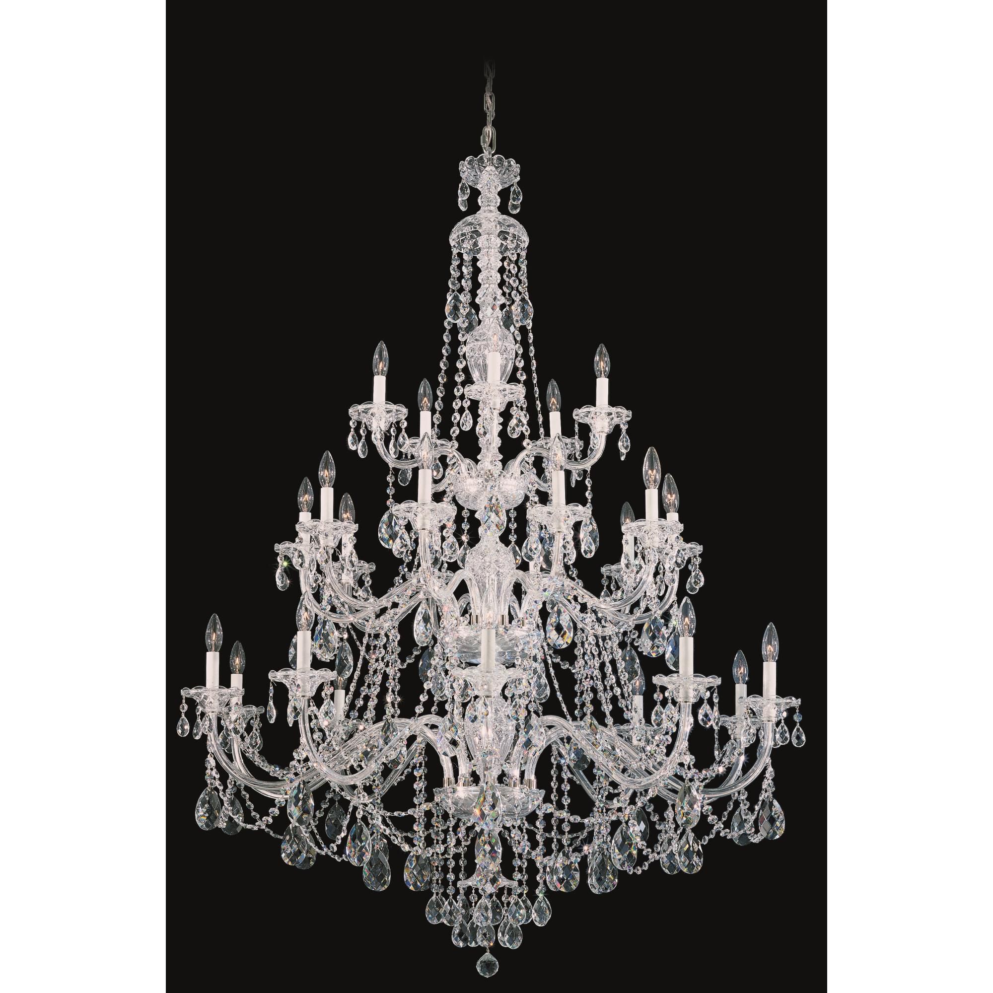 Sterling 45 Inch 25 Light Chandelier by Schonbek
