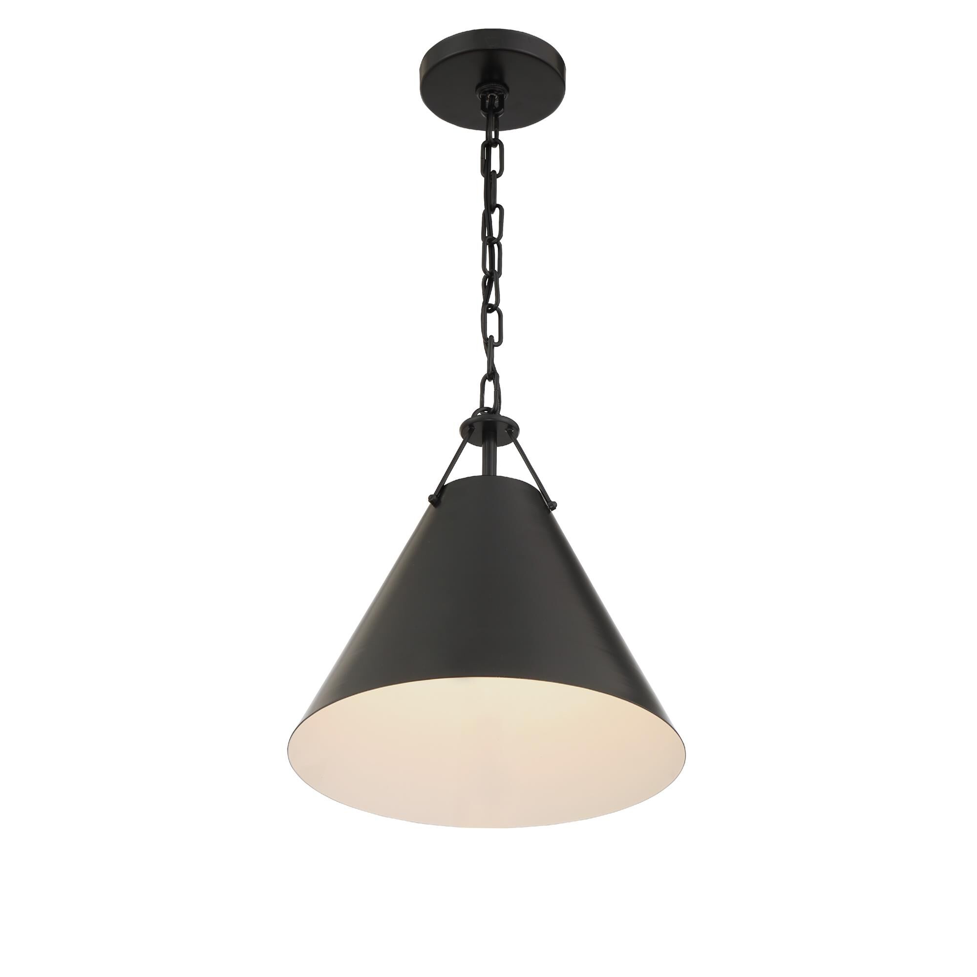 Shown in Matte Black finish and Steel glass and Black & White shade