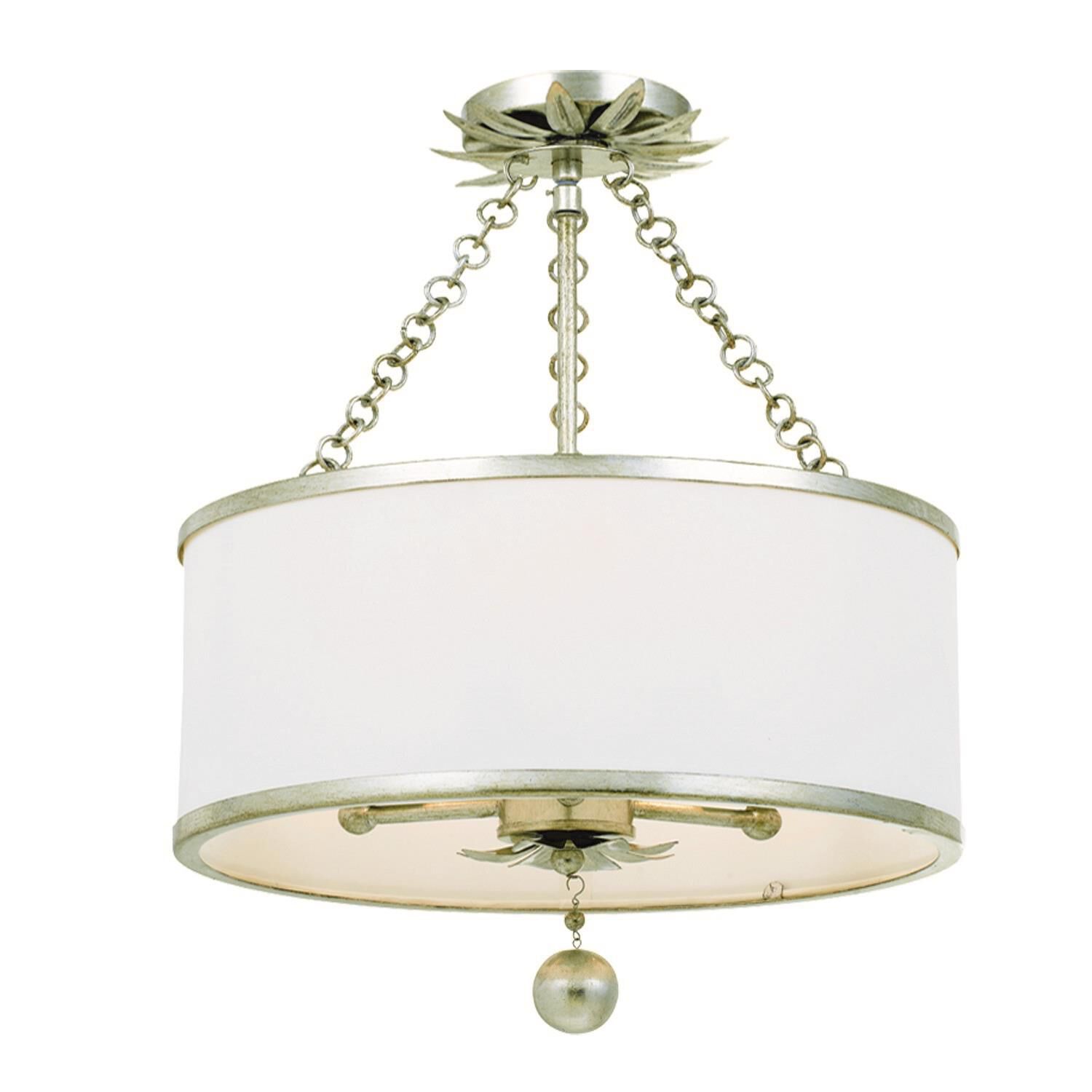 Broche 14 Inch 3 Light Semi Flush Mount by Crystorama