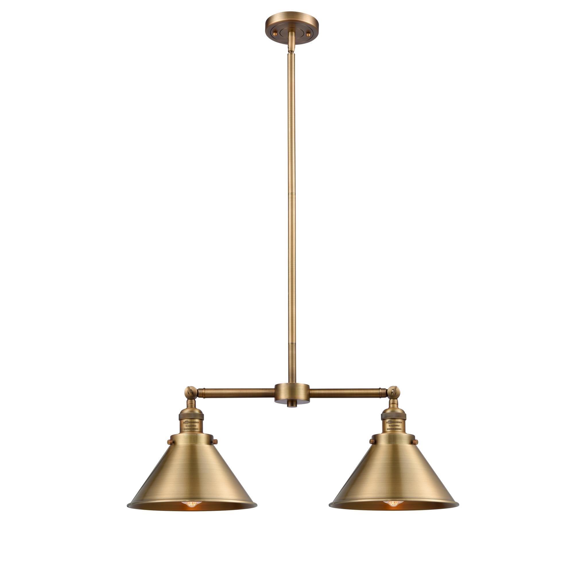 Shown in Brushed Brass finish and Metal - Brushed Brass shade
