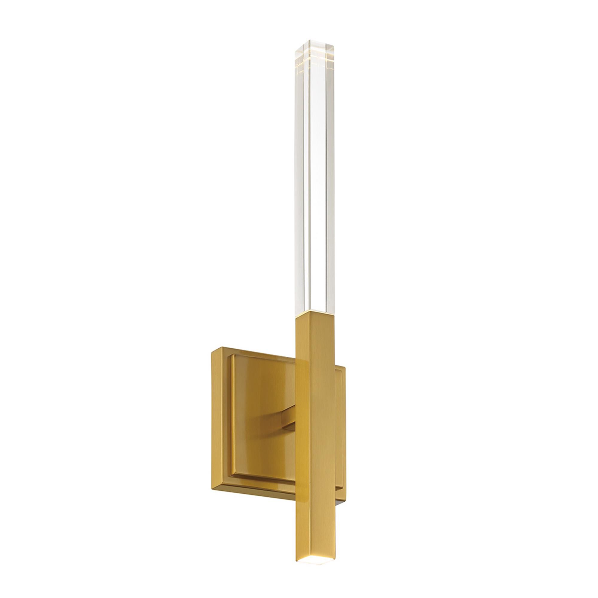 Shown in Brushed Gold finish and Clear Prism glass