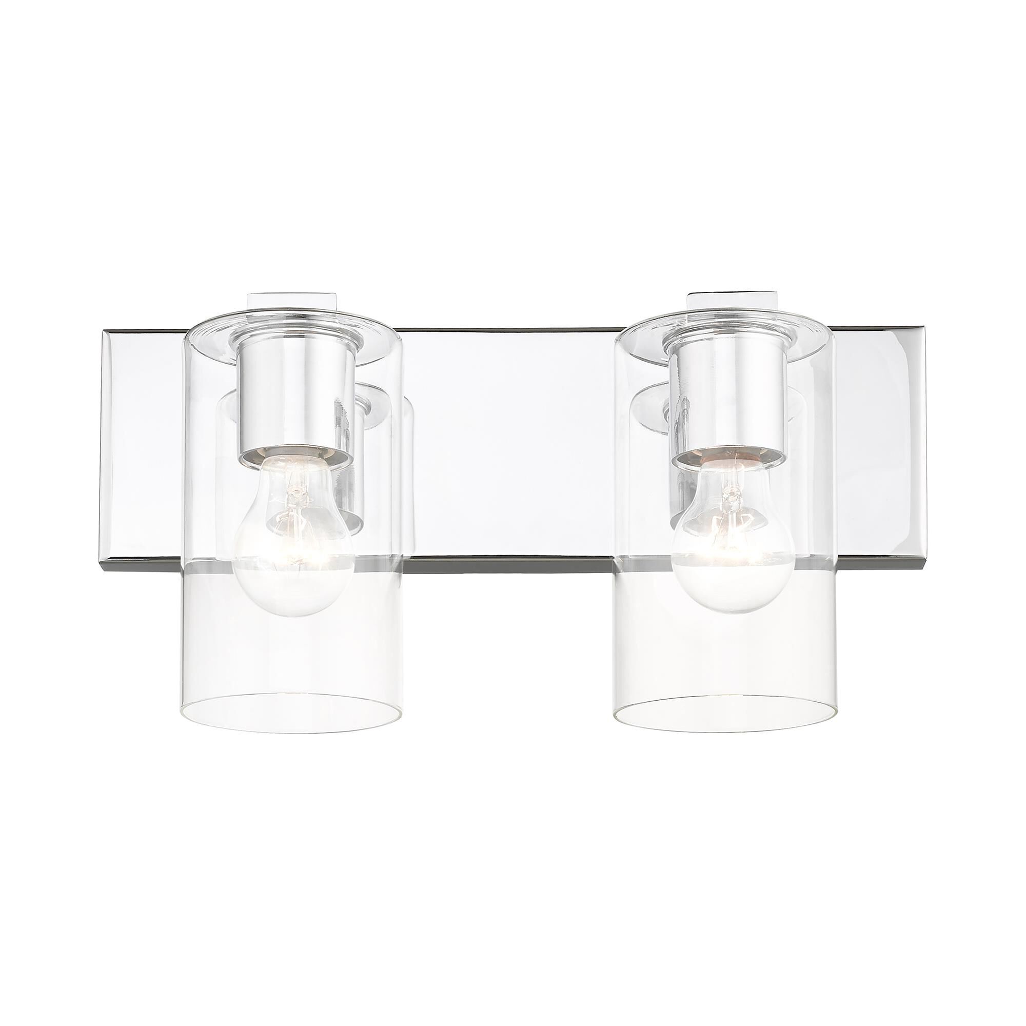 Shown in Polished Chrome finish and Clear glass and Clear Glass shade