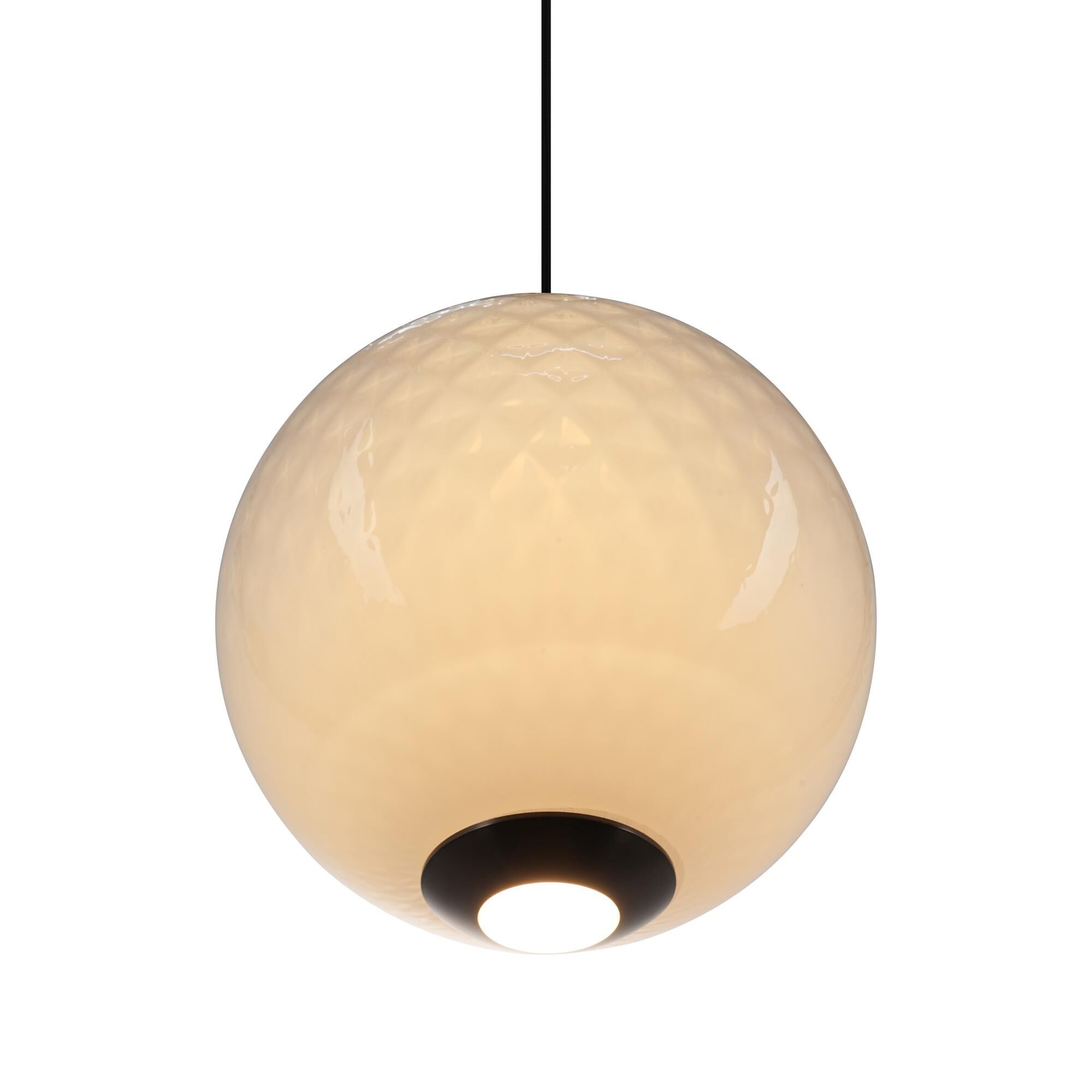 Shown in White finish and Diamond glass