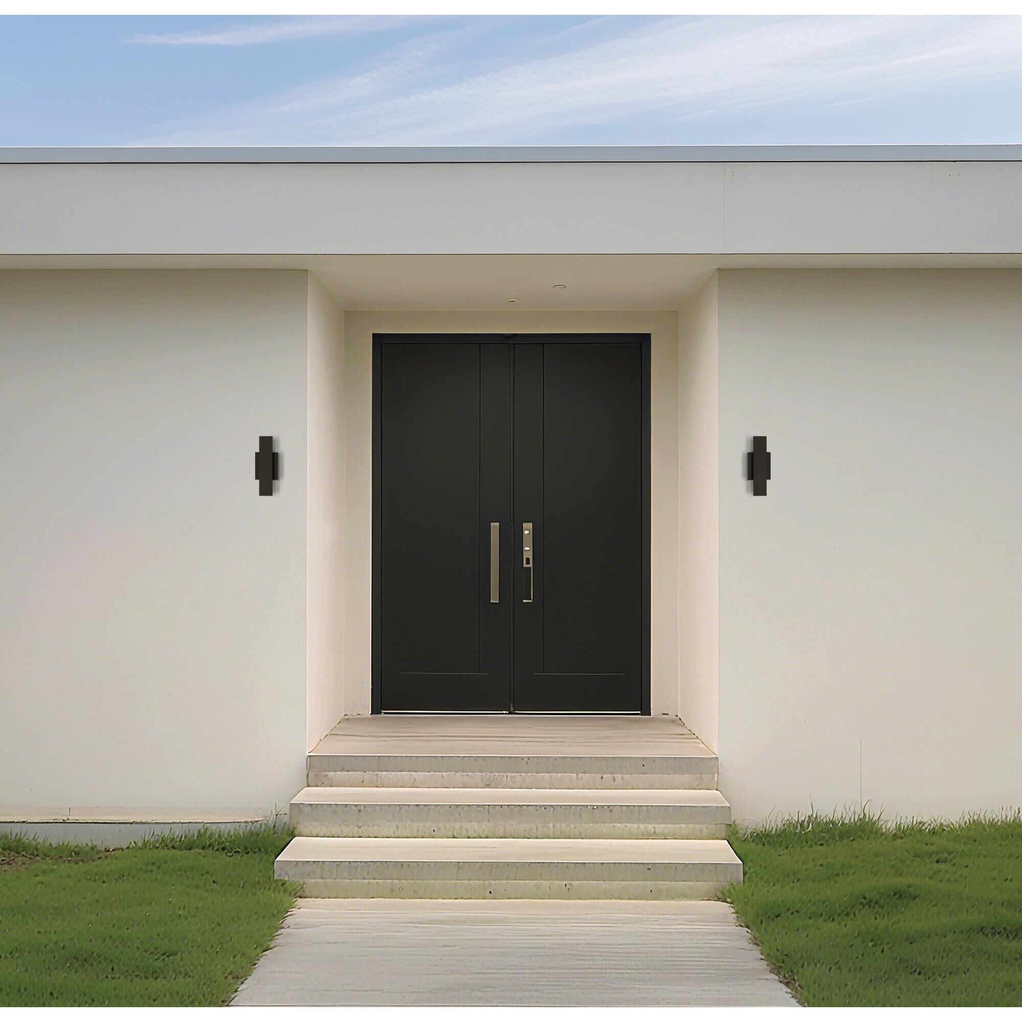 Shown in Architectural Bronze finish and Frosted Acrylic glass