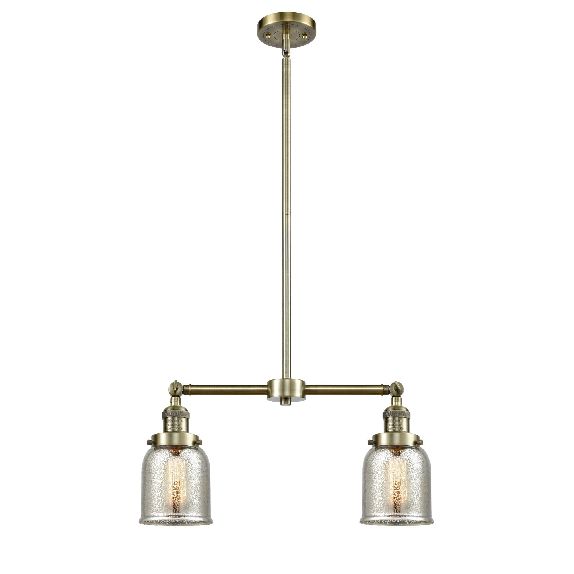 Bruno Marashlian Small Bell 21 Inch 2 Light Mini Chandelier by Innovations Lighting