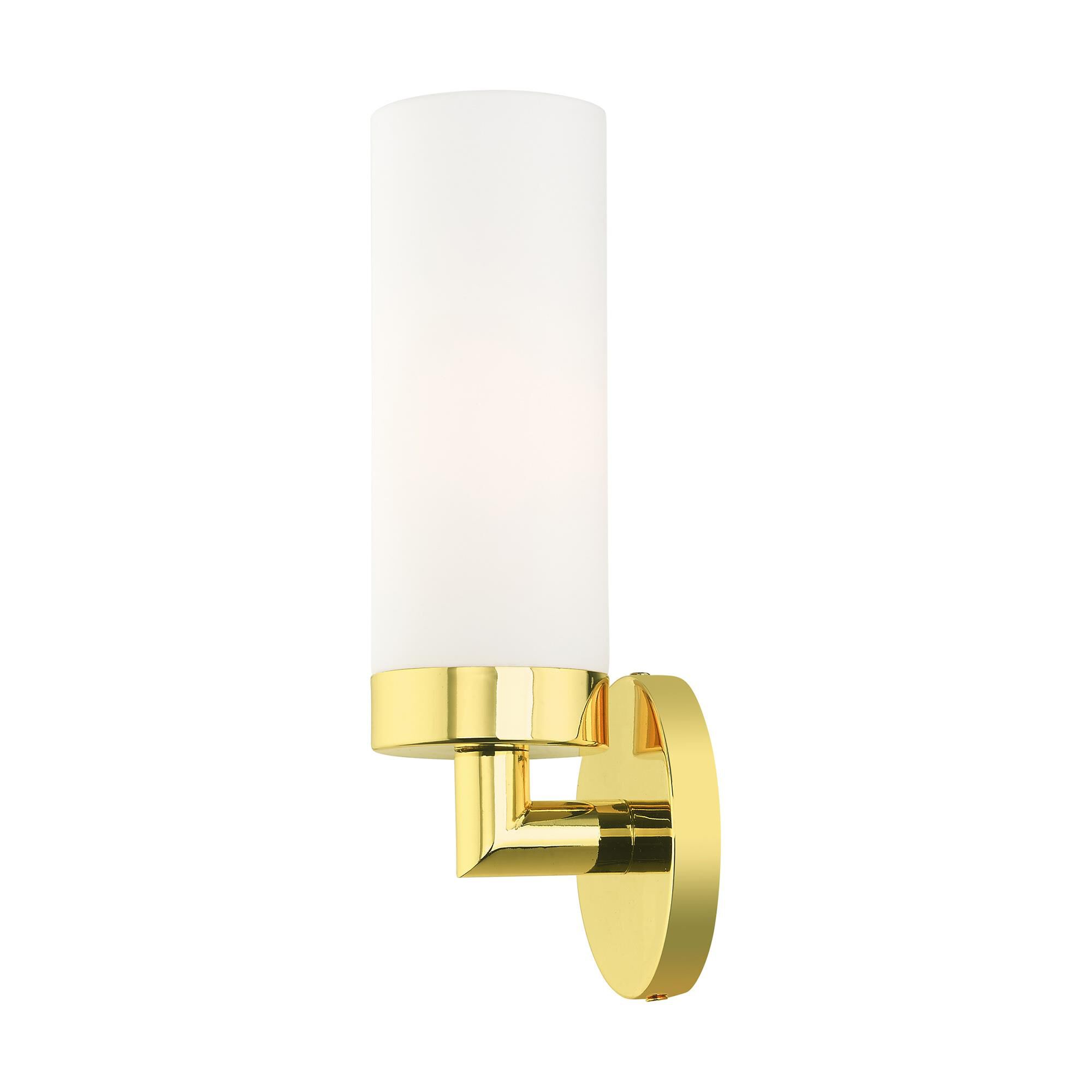 Shown in Polished Brass finish and Hand Blown Satin Opal White glass and Hand Blown Satin Opal White Glass shade