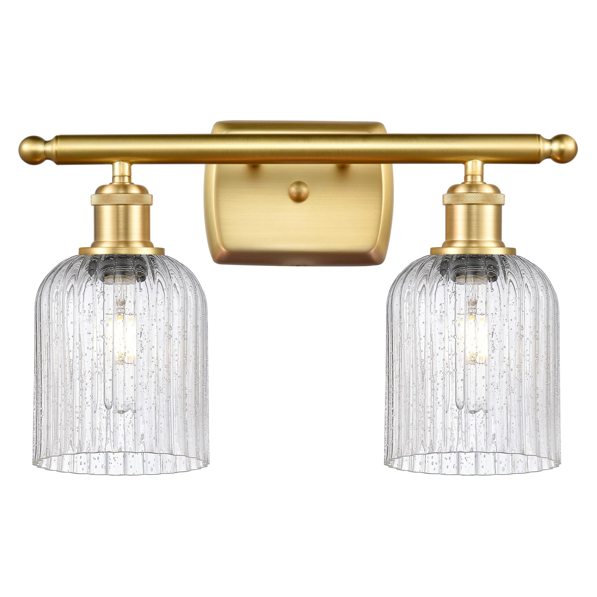 Shown in Satin Gold finish and Seedy shade