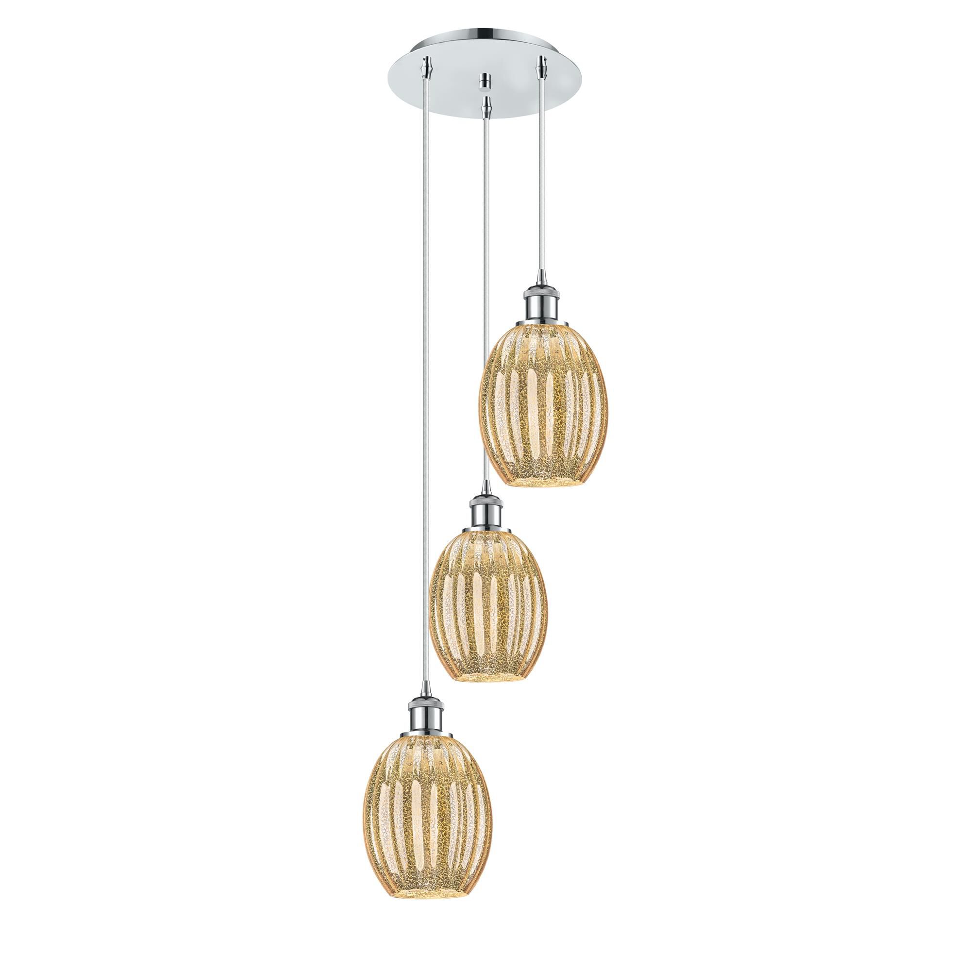 Shown in Polished Chrome finish and Mercury glass