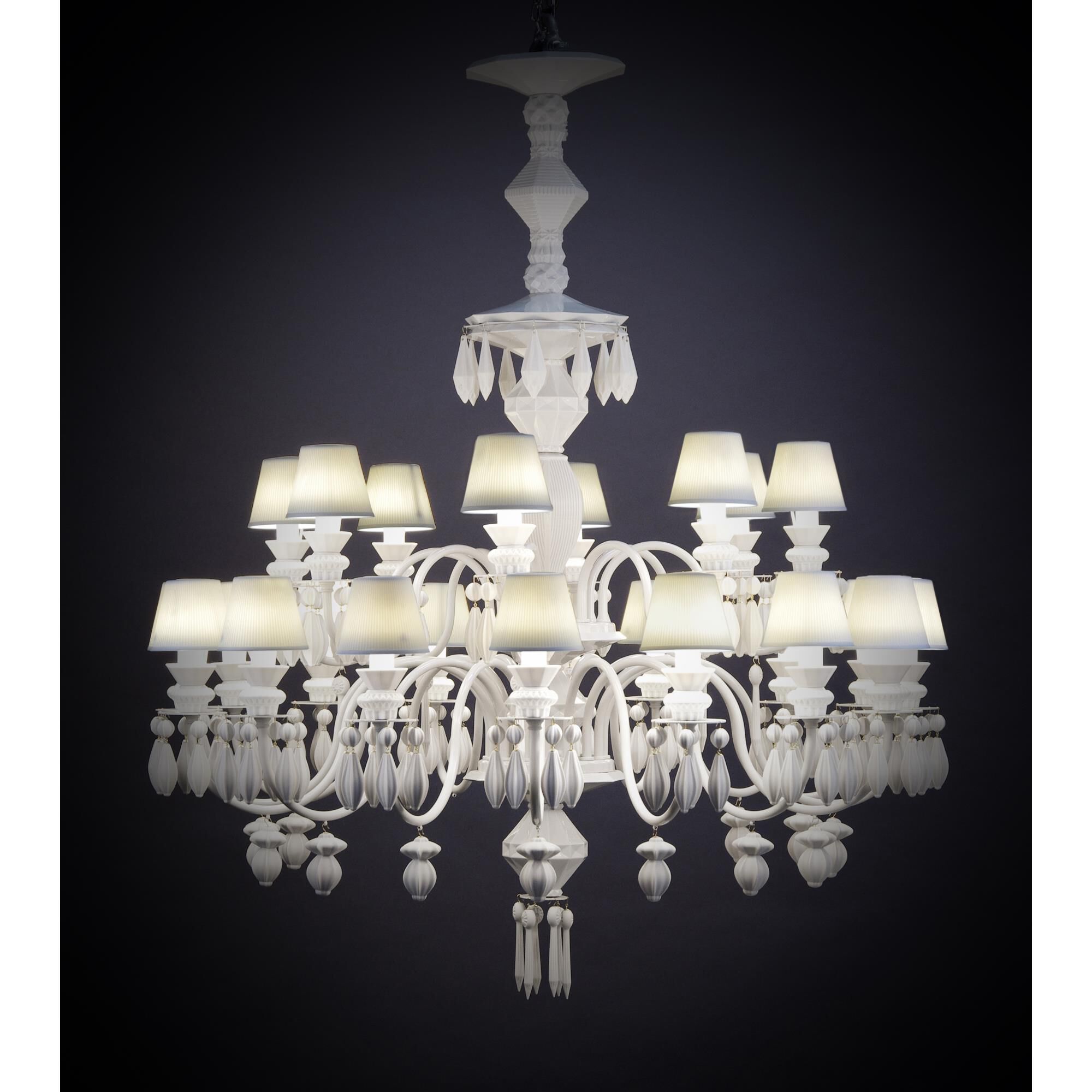 Belle De Nuit 39 Inch 24 Light LED Chandelier by Lladro