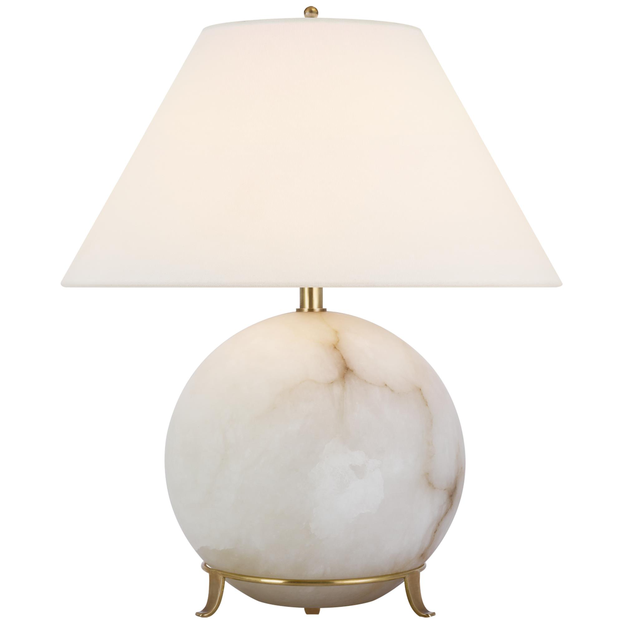 Shown in Alabaster finish and Linen shade